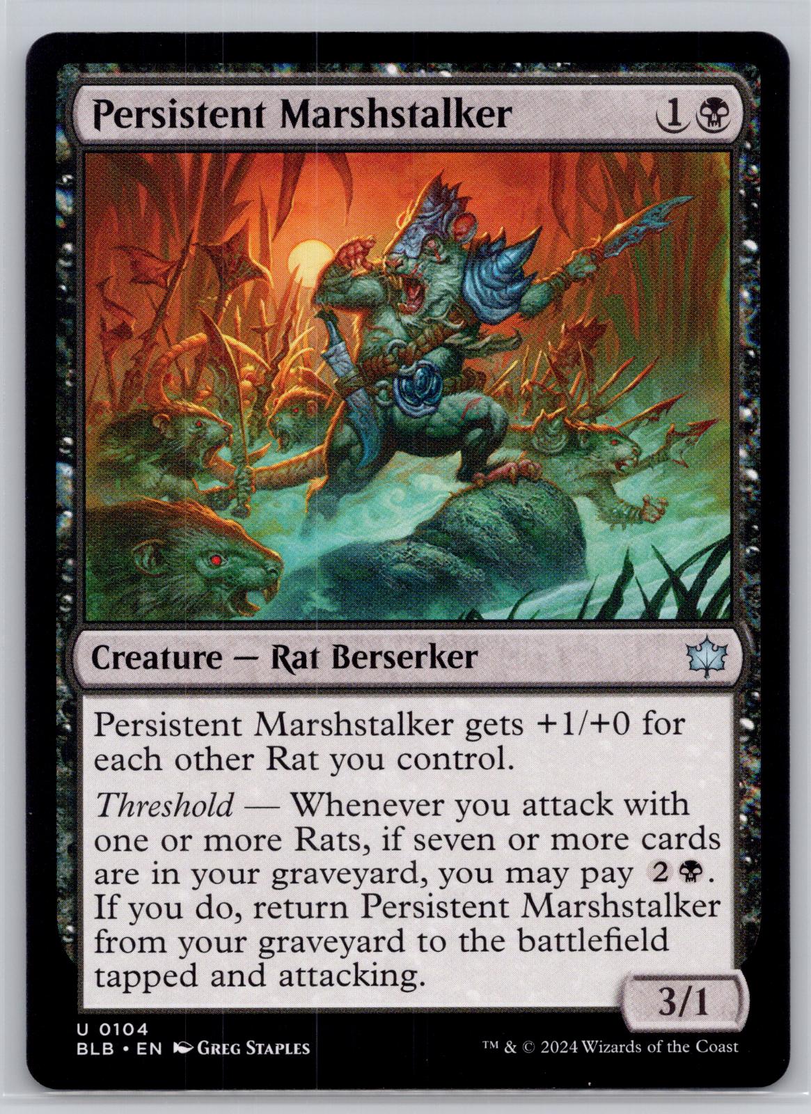 Persistent Marshstalker Bloomburrow Magic: The Gathering Near Mint
