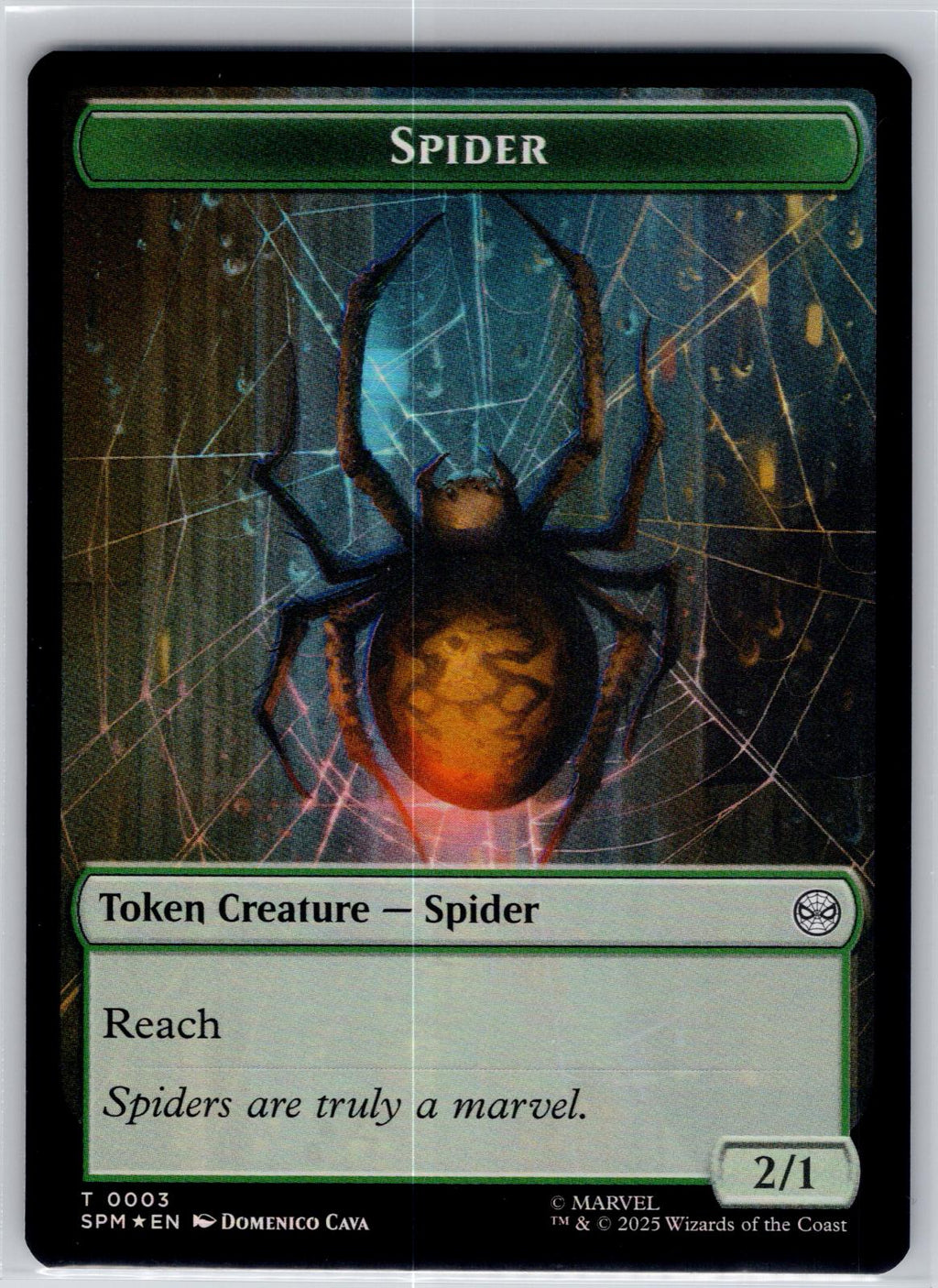 Spider // Illusion Villain Double-Sided Token Marvel's Spider-Man M:TG Foil NM