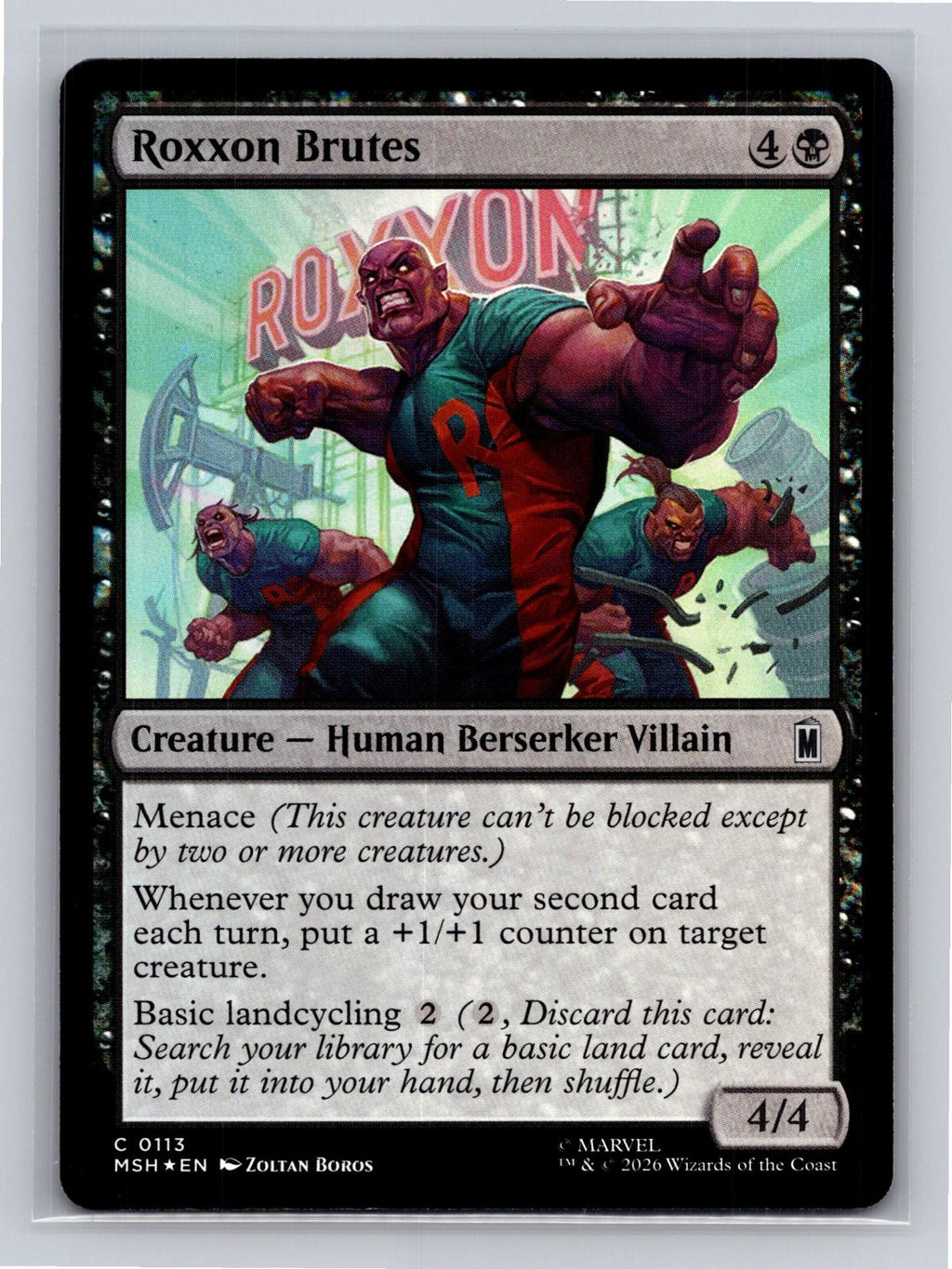 Roxxon Brutes Marvel Super Heroes Magic: The Gathering Foil Near Mint
