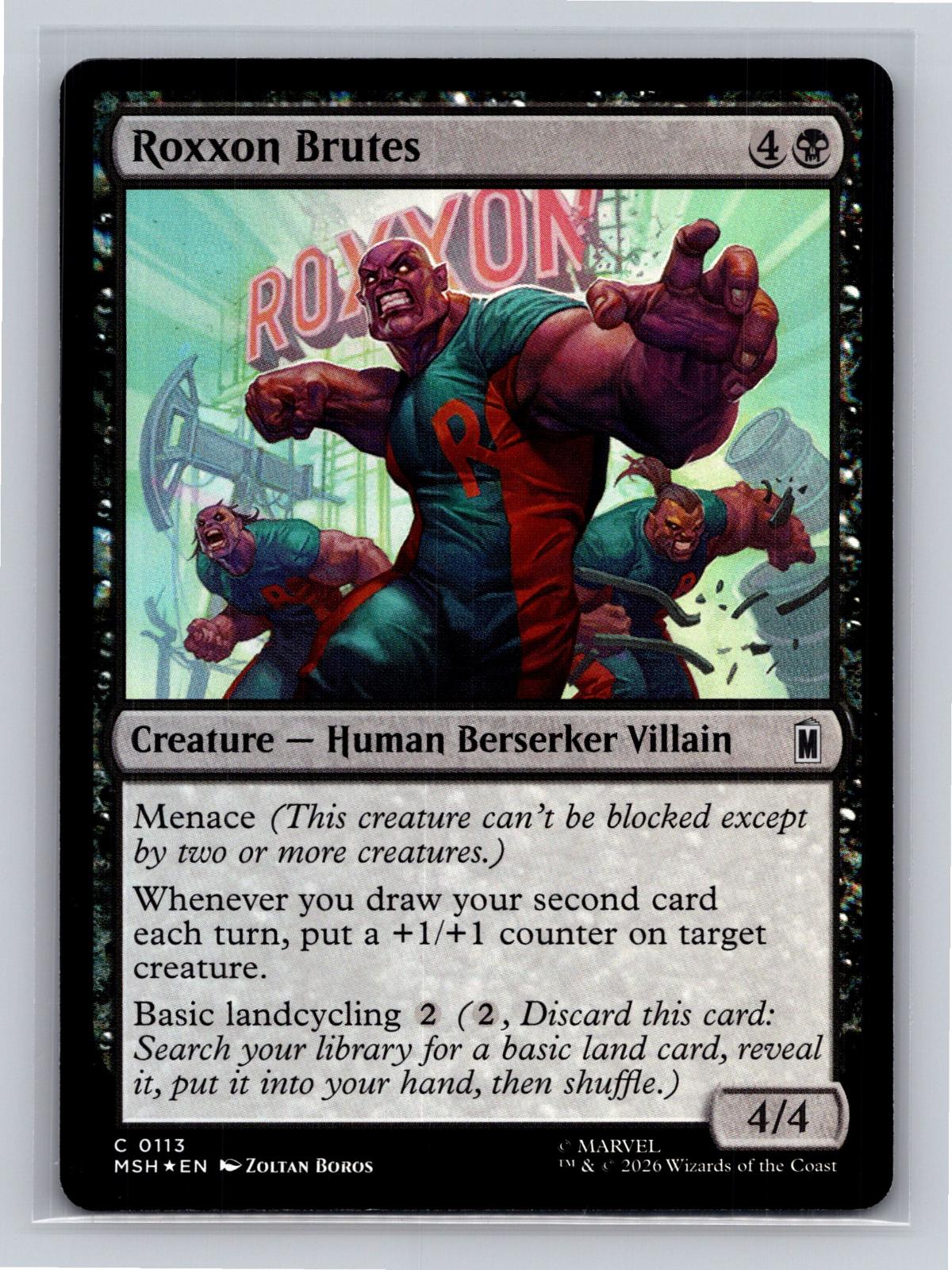 Roxxon Brutes Marvel Super Heroes Magic: The Gathering Foil Near Mint