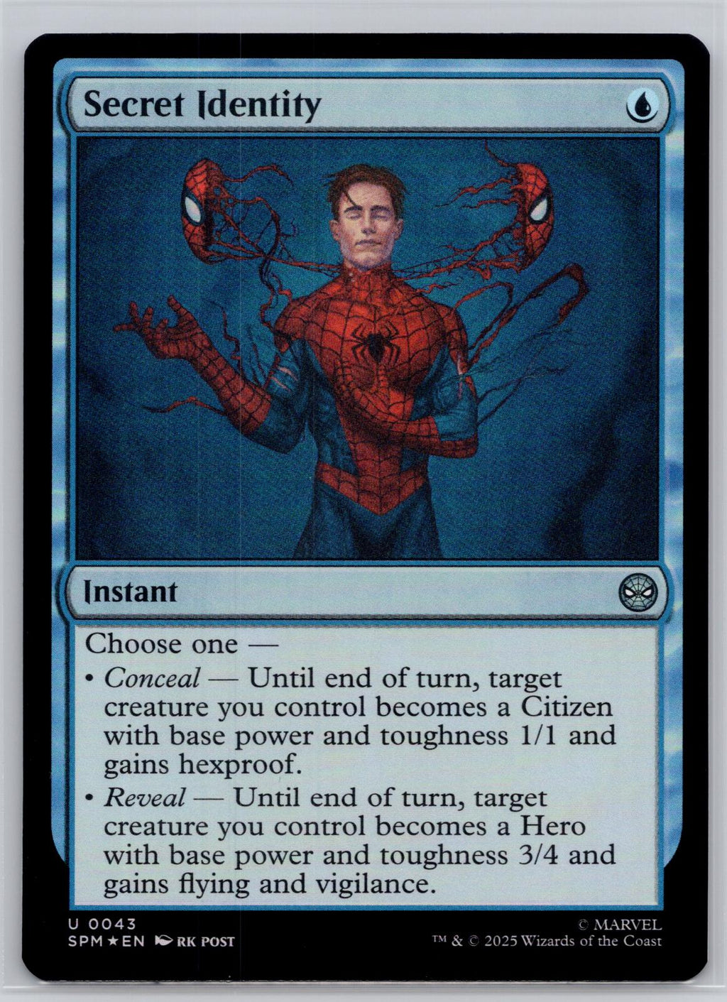Secret Identity Marvel's Spider-Man Magic: The Gathering Foil Near Mint