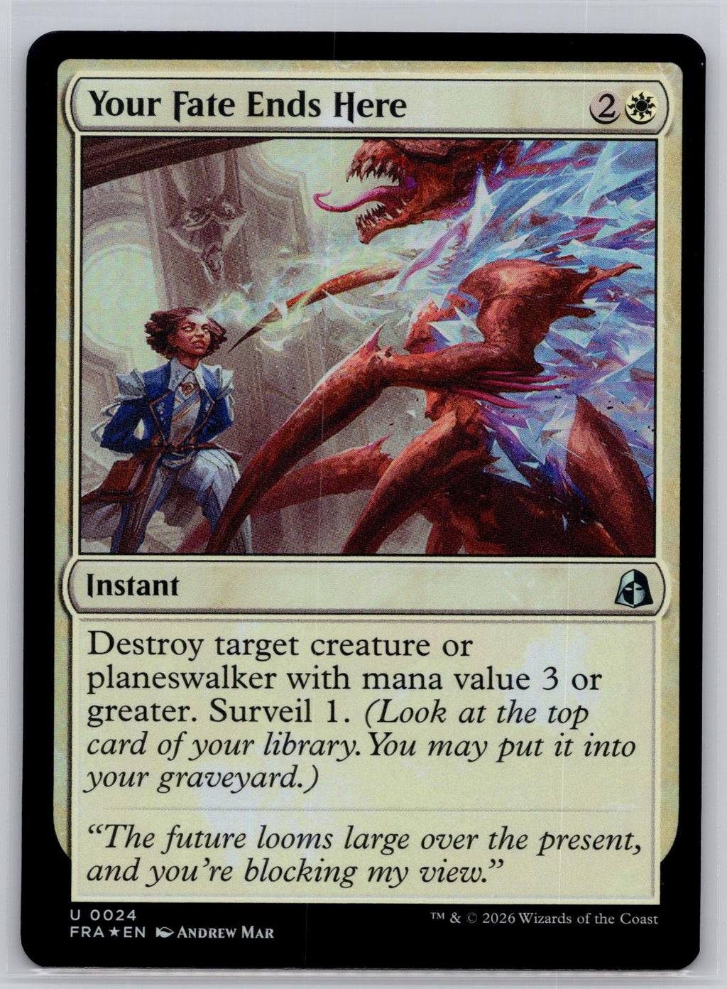 Your Fate Ends Here Reality Fracture Magic: The Gathering Foil Near Mint