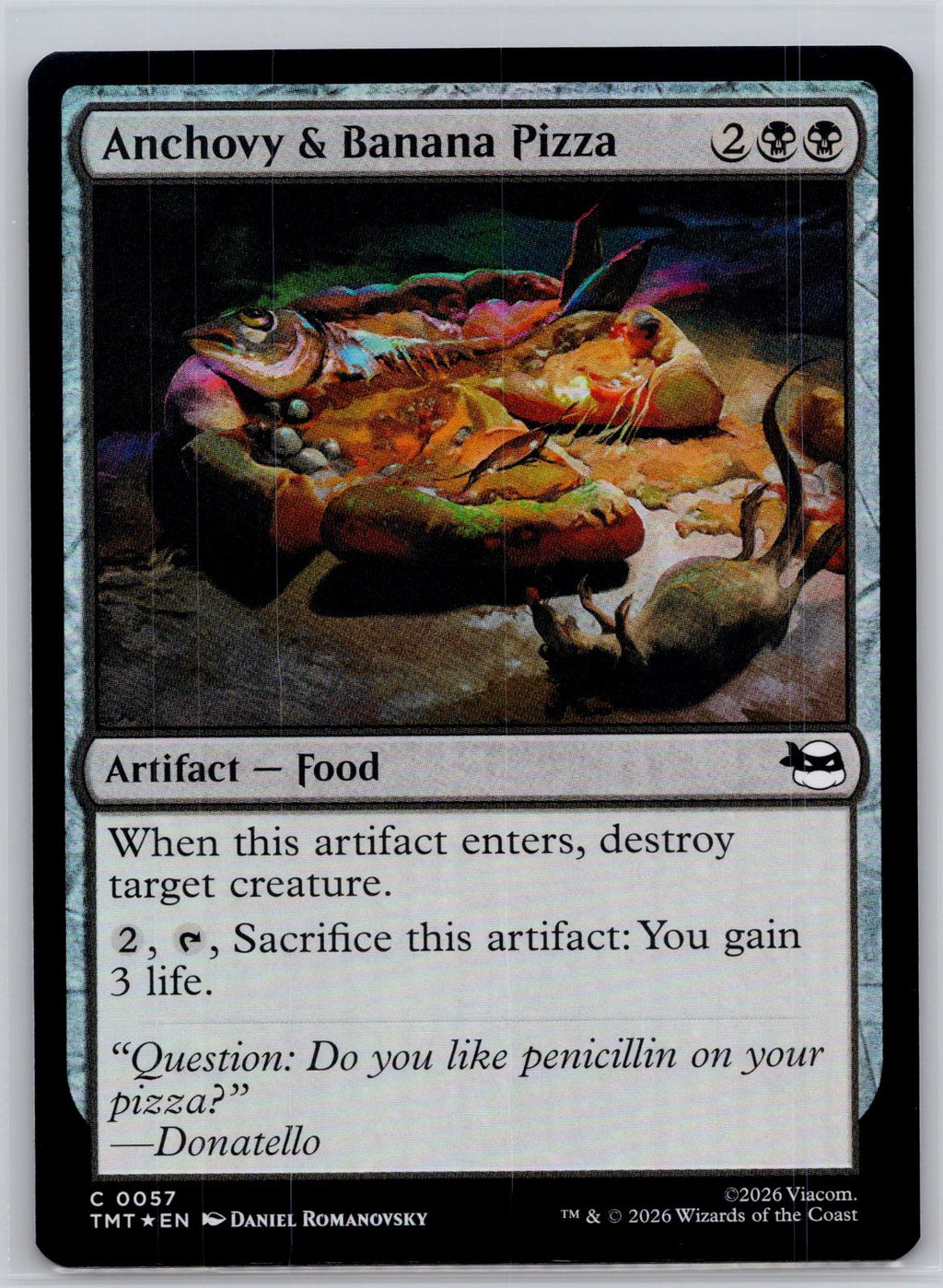 Anchovy & Banana Pizza Teenage Mutant Ninja Turtles Magic: The Gathering Foil NM