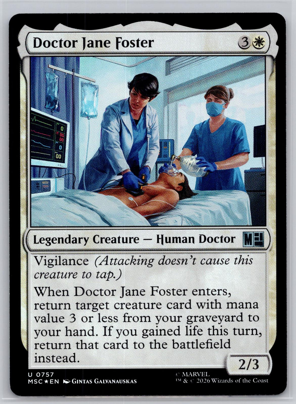 Doctor Jane Foster Commander: Marvel Super Heroes Magic: The Gathering Foil NM