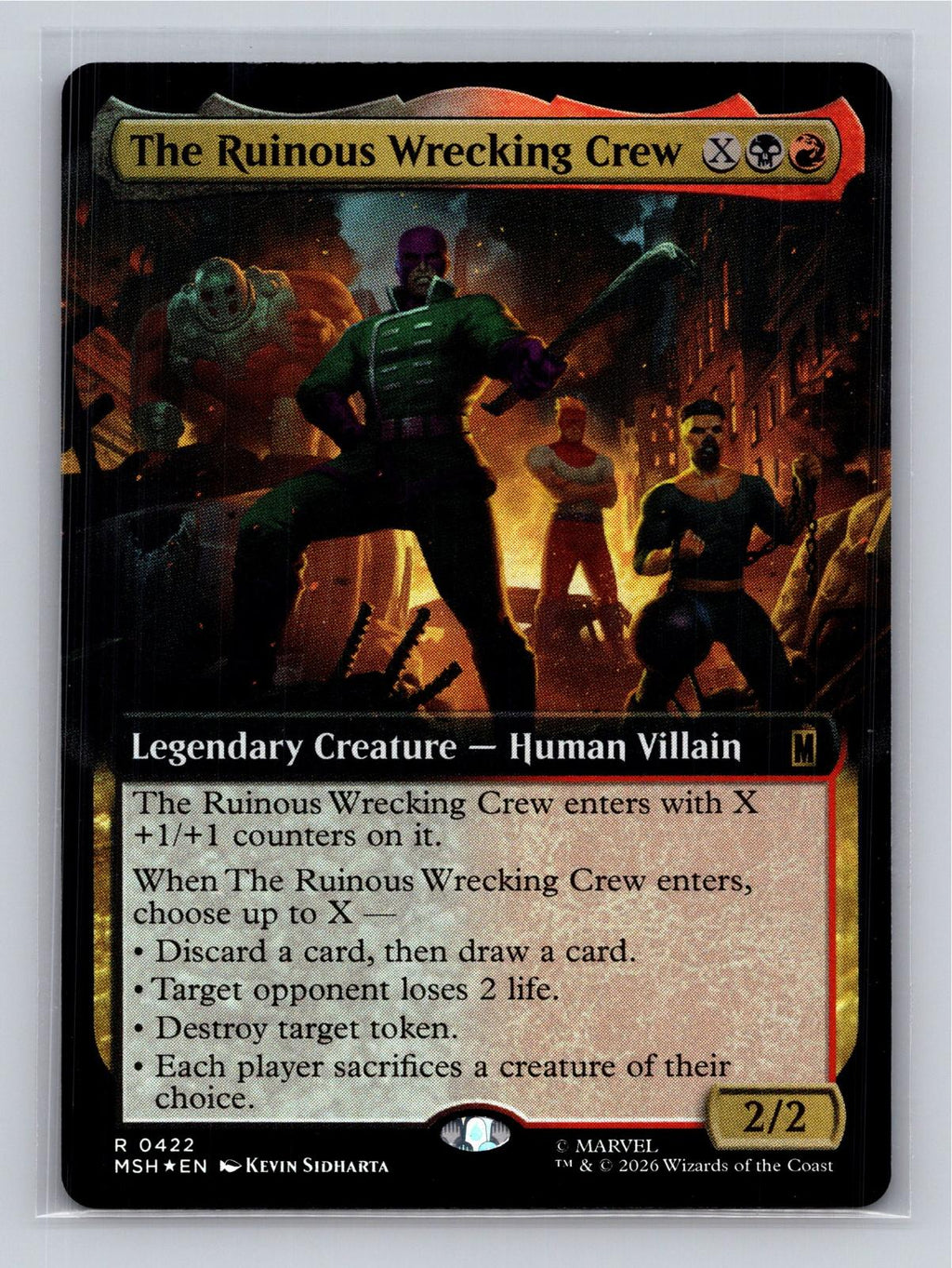 The Ruinous Wrecking Crew (Extended Art) Marvel Super Heroes Mtg Foil NM