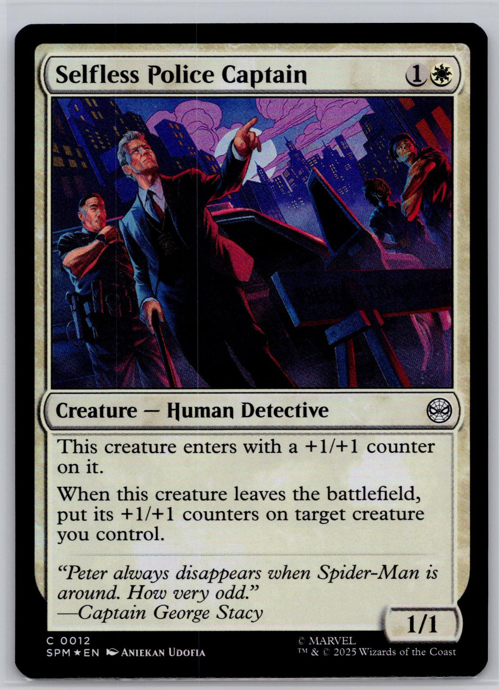 Selfless Police Captain Marvel's Spider-Man Magic: The Gathering Foil Near Mint