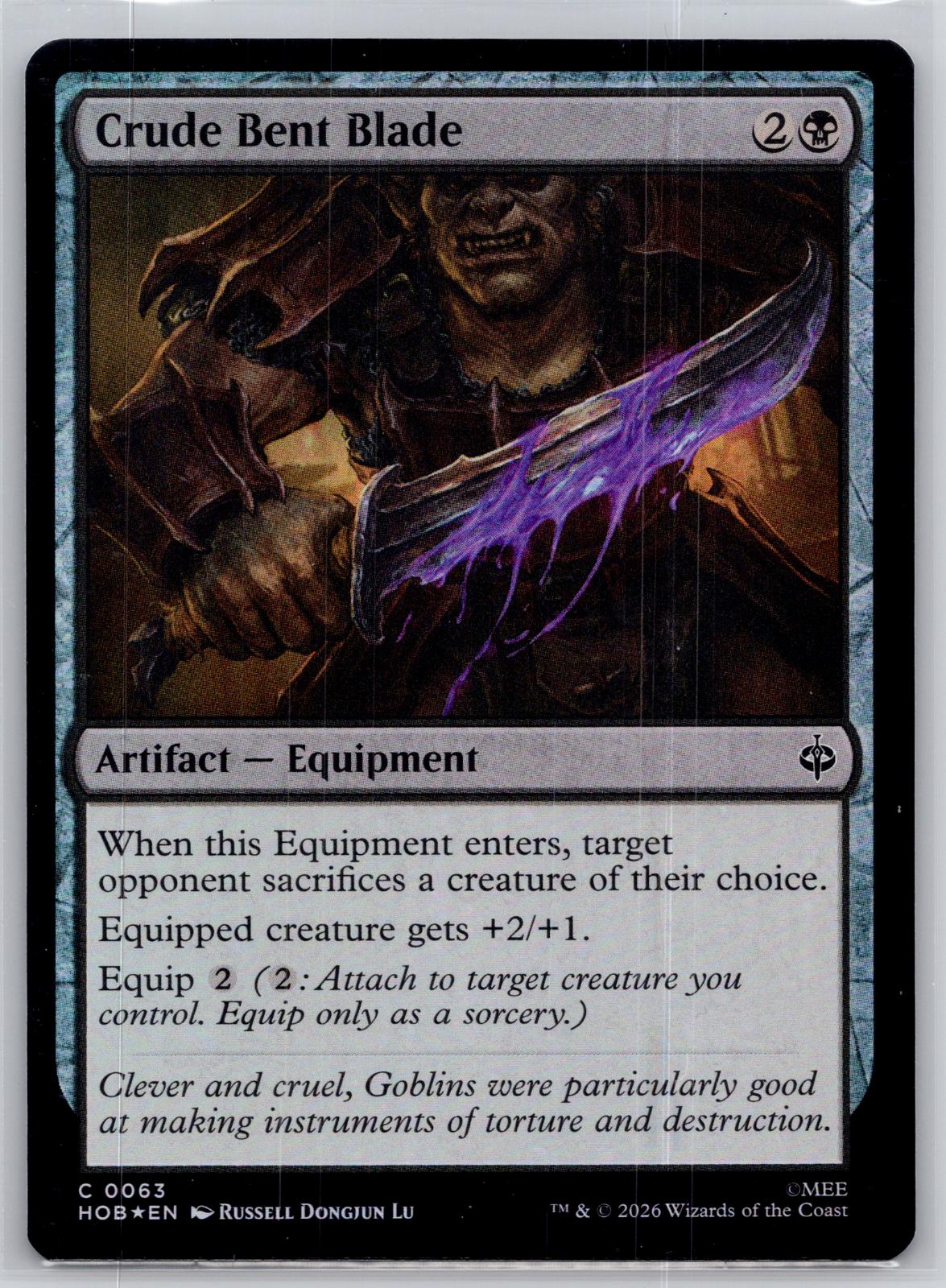 Crude Bent Blade The Hobbit Magic: The Gathering Foil Near Mint