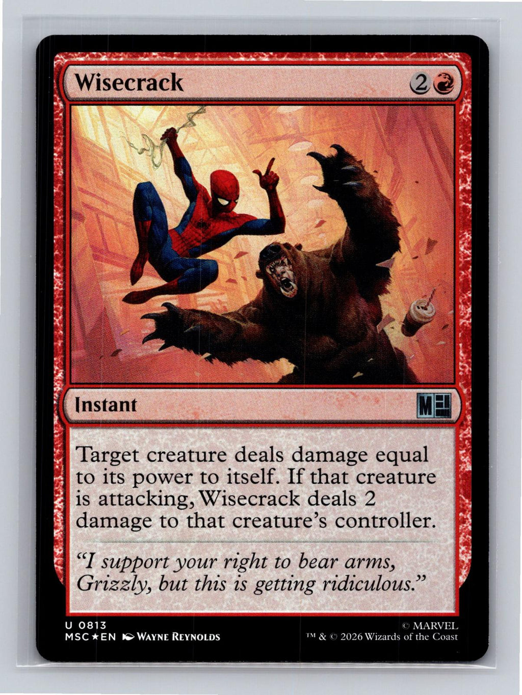 Wisecrack Commander: Marvel Super Heroes Magic: The Gathering Foil Near Mint