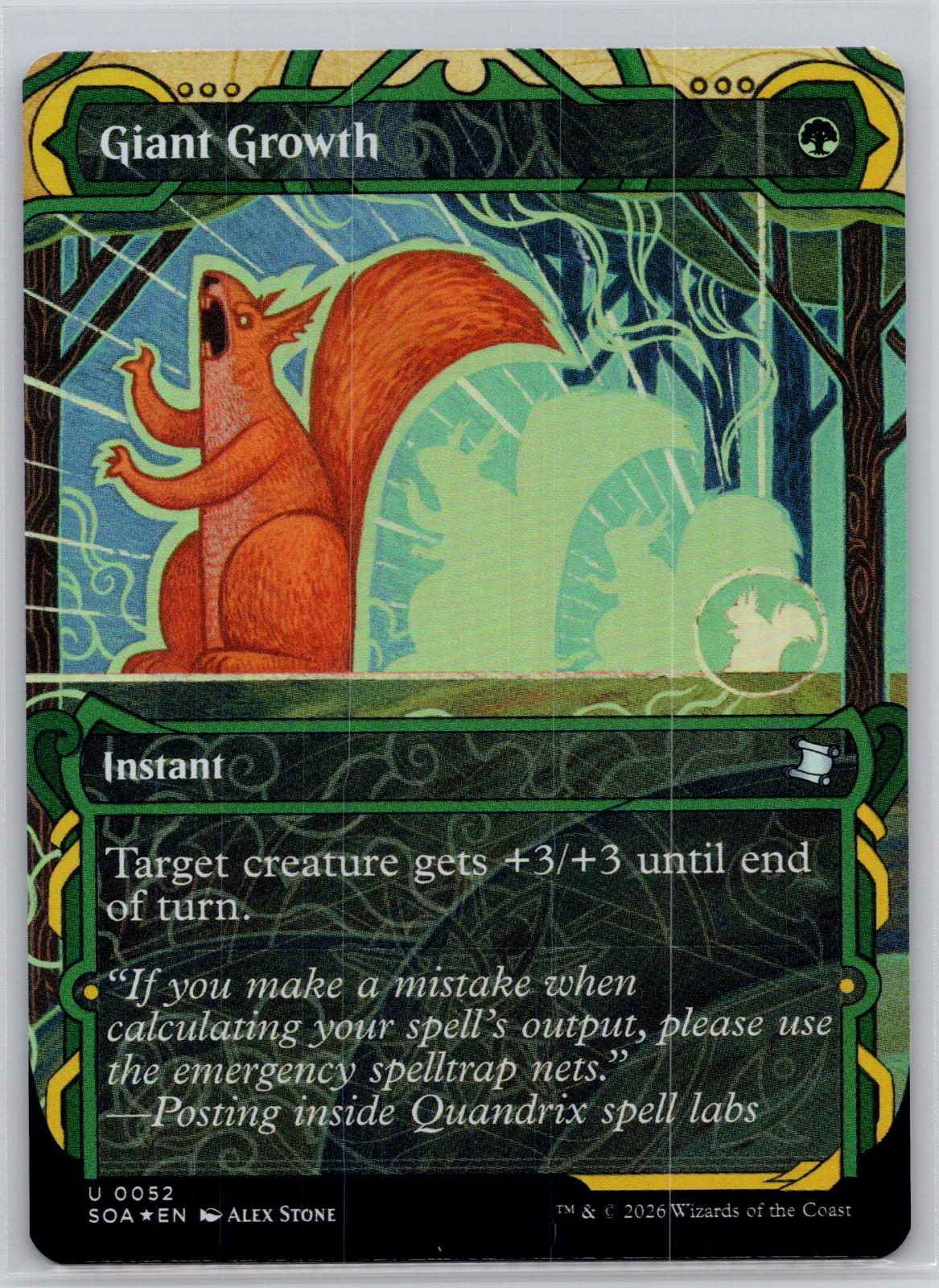 Giant Growth Secrets of Strixhaven: Mystical Archive M:TG Foil NM
