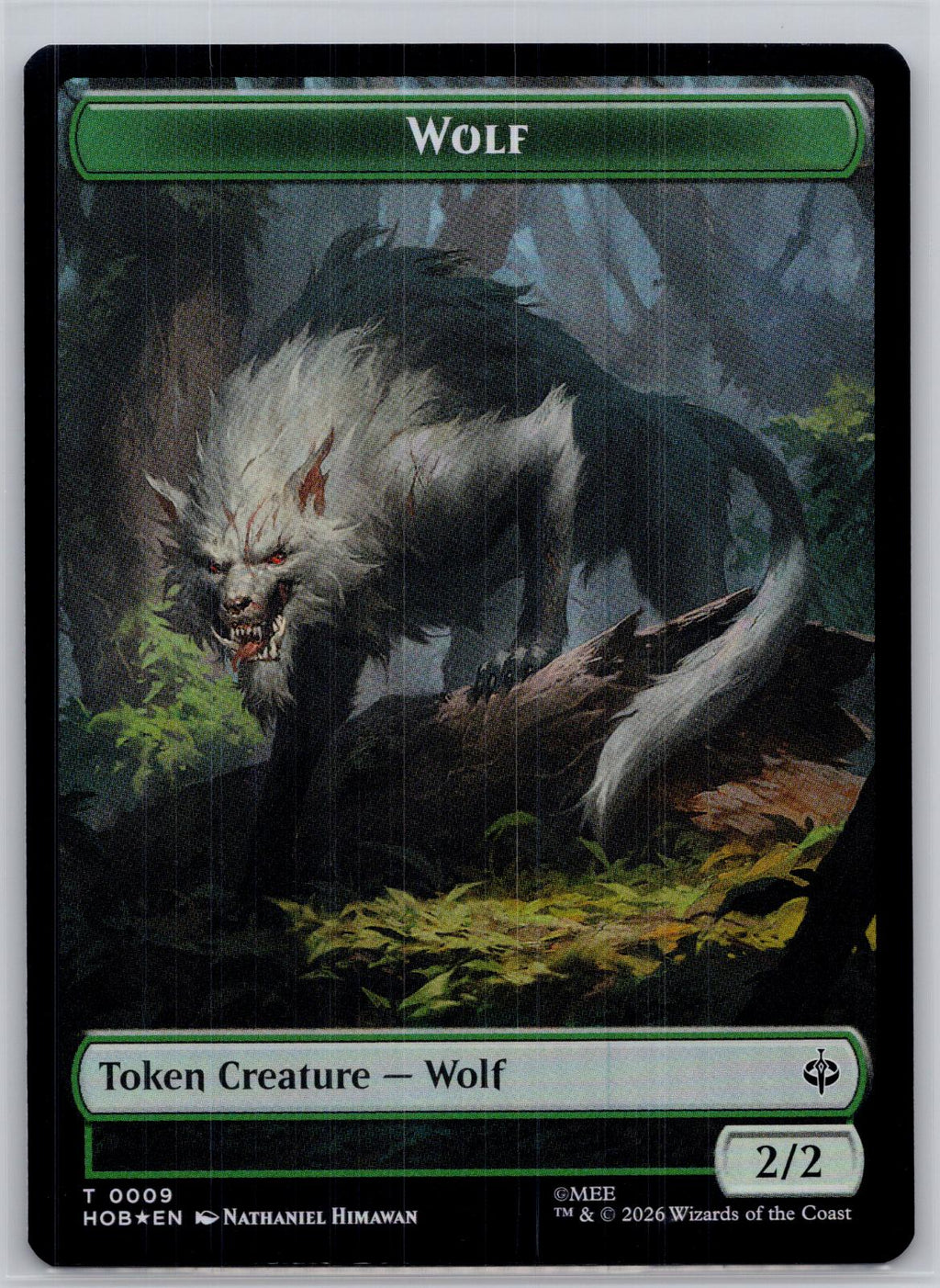 Goblin Army // Wolf Double-Sided Token The Hobbit Magic: The Gathering Foil NM
