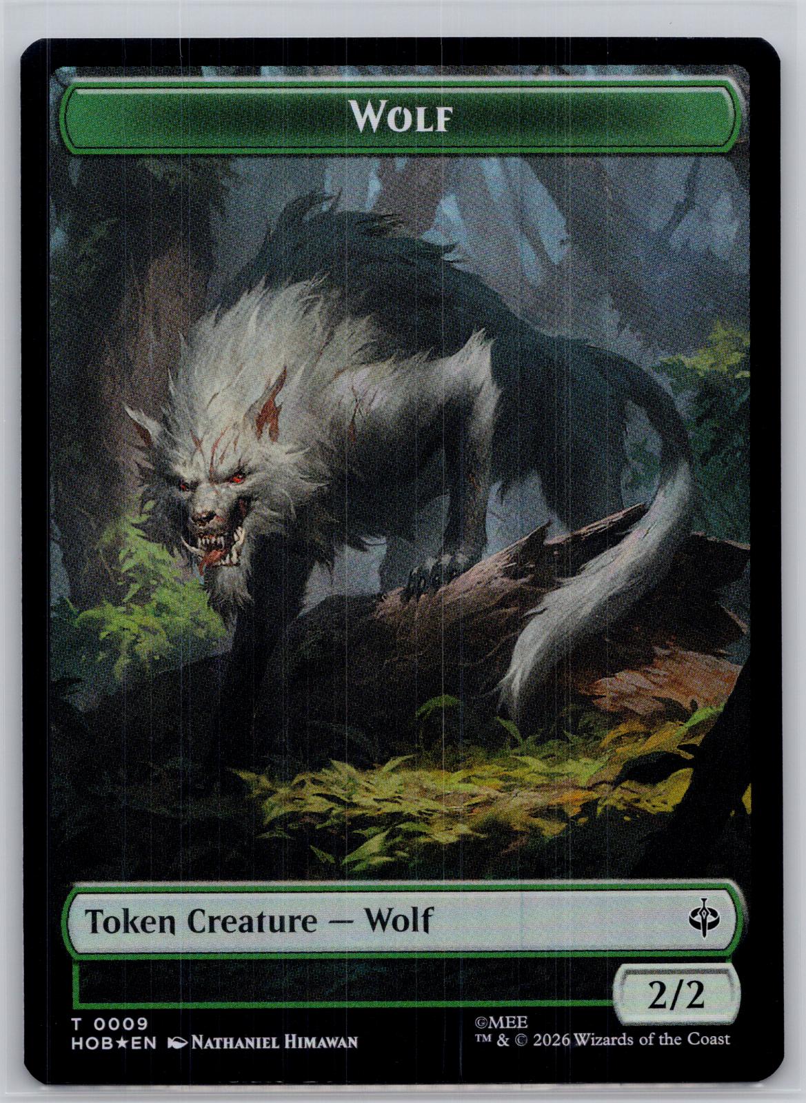 Goblin Army // Wolf Double-Sided Token The Hobbit Magic: The Gathering Foil NM