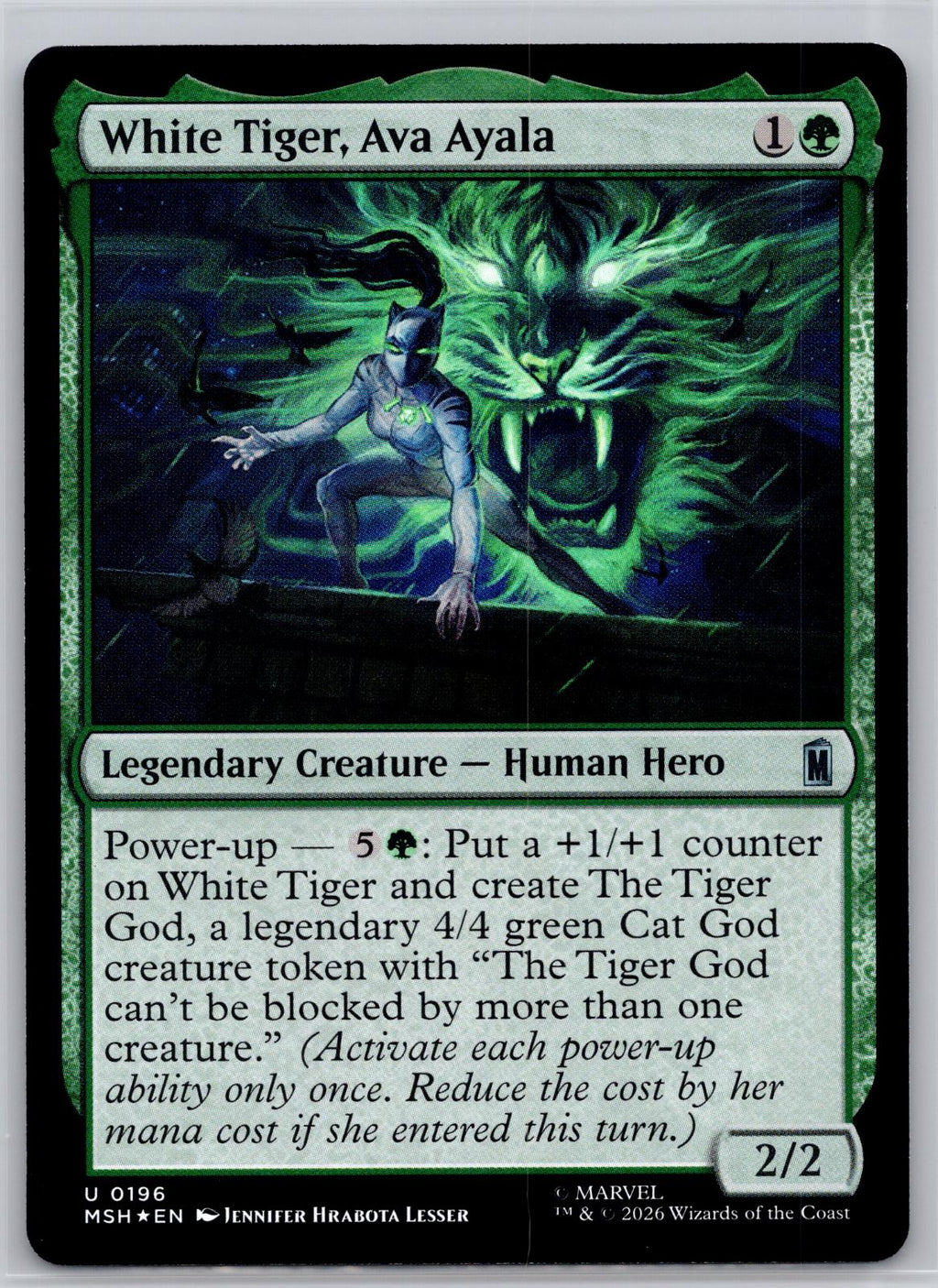 White Tiger, Ava Ayala Marvel Super Heroes Magic: The Gathering Foil Near Mint