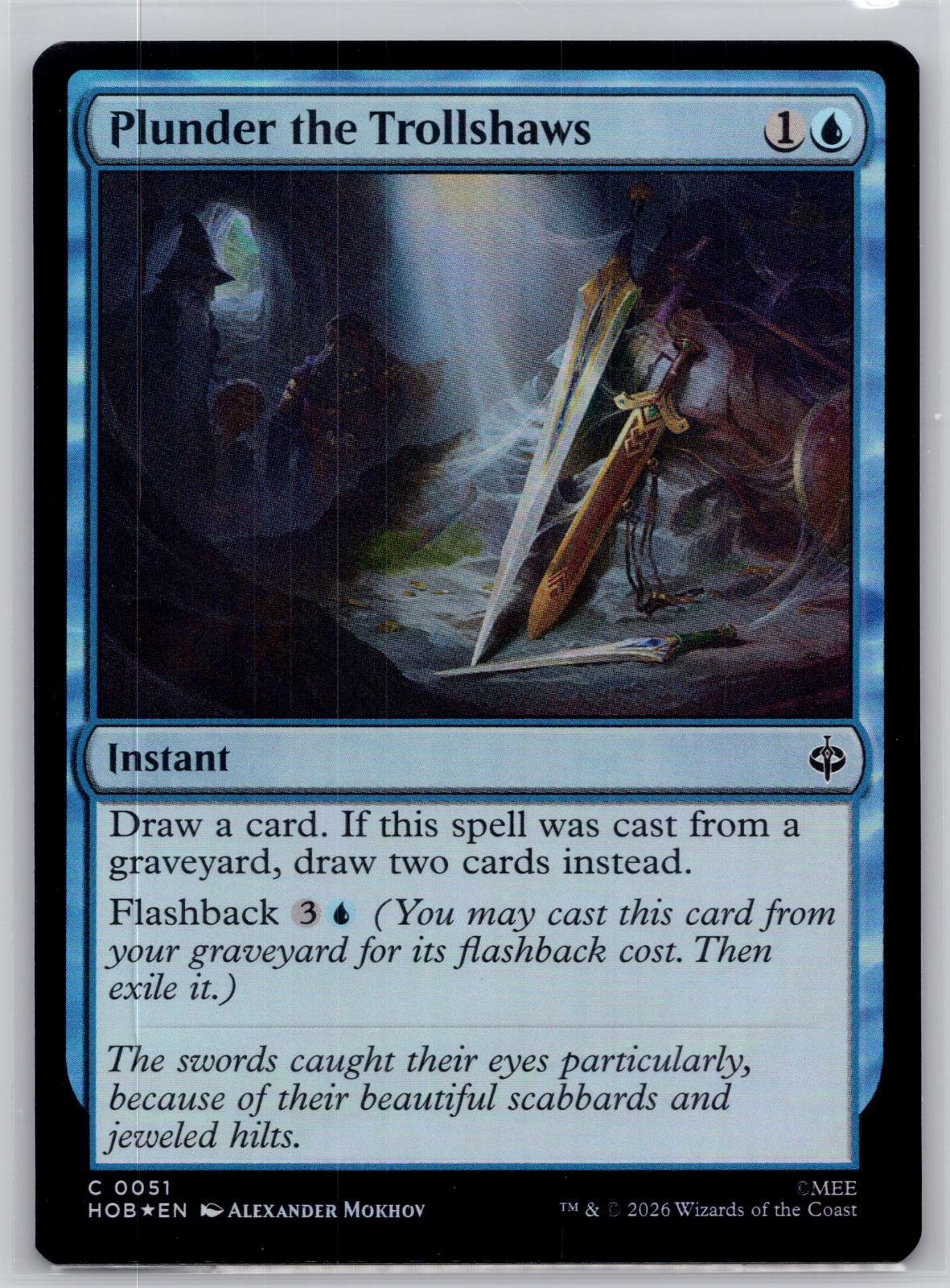 Plunder the Trollshaws The Hobbit Magic: The Gathering Foil Near Mint