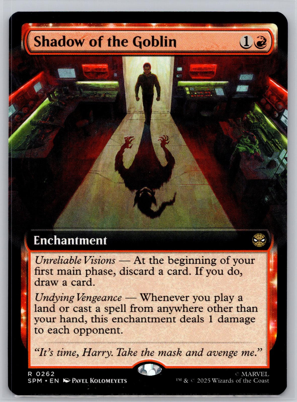 Shadow of the Goblin (Extended Art) Marvel's Spider-Man Magic: The Gathering NM