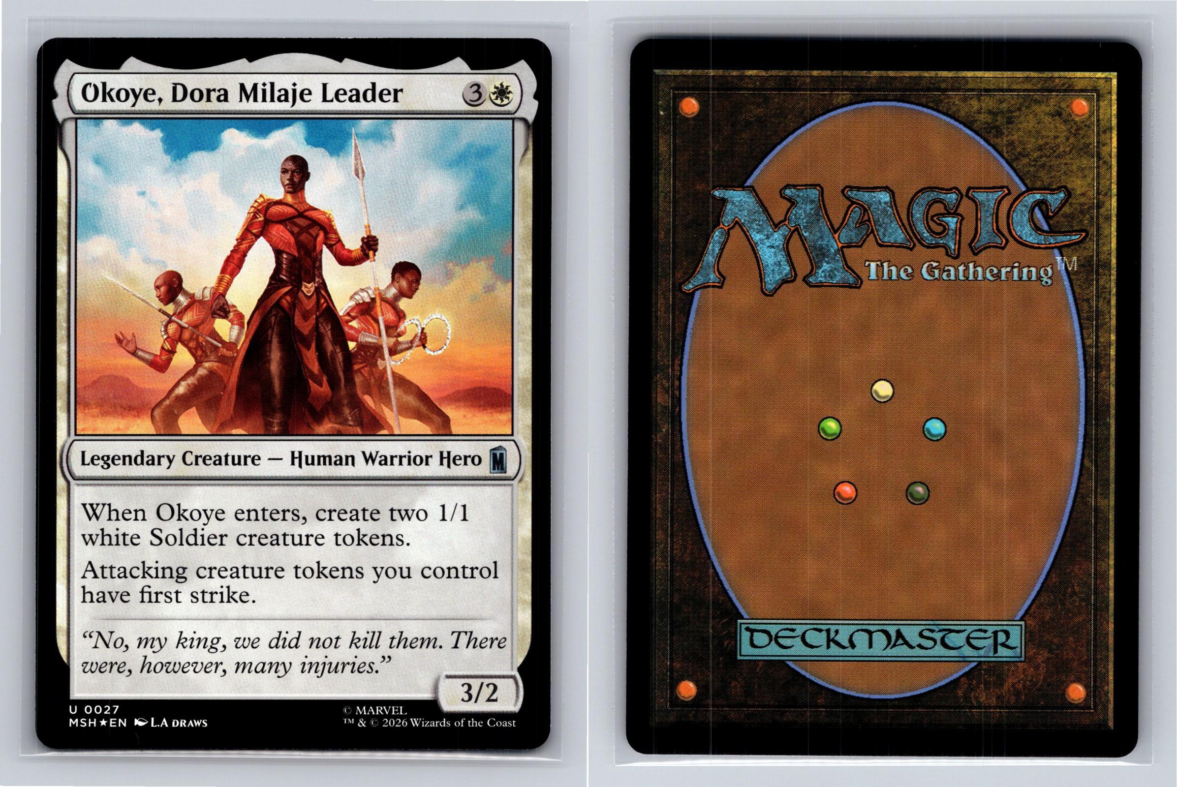 Okoye, Dora Milaje Leader Marvel Super Heroes Magic: The Gathering Foil NM