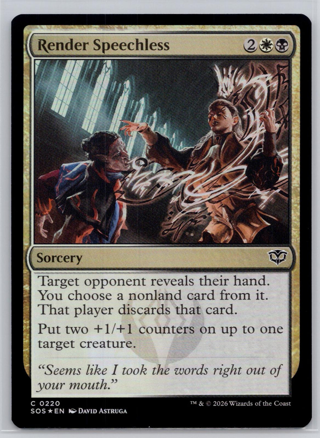 Render Speechless Secrets of Strixhaven Magic: The Gathering Foil Near Mint
