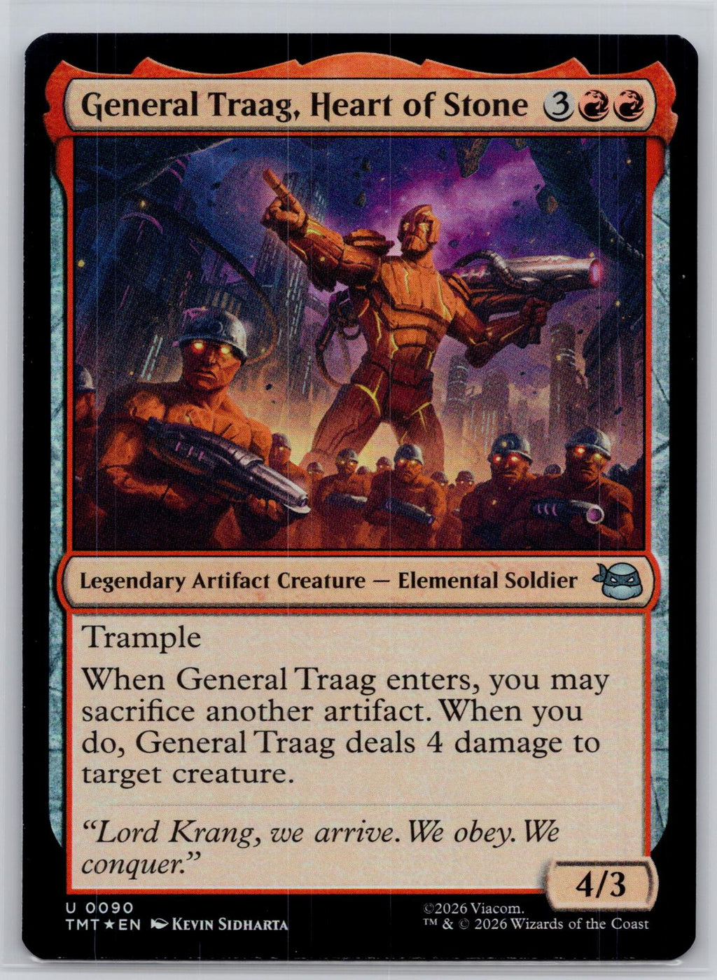 General Traag, Heart of Stone Teenage Mutant Ninja Turtles M:TG Foil NM