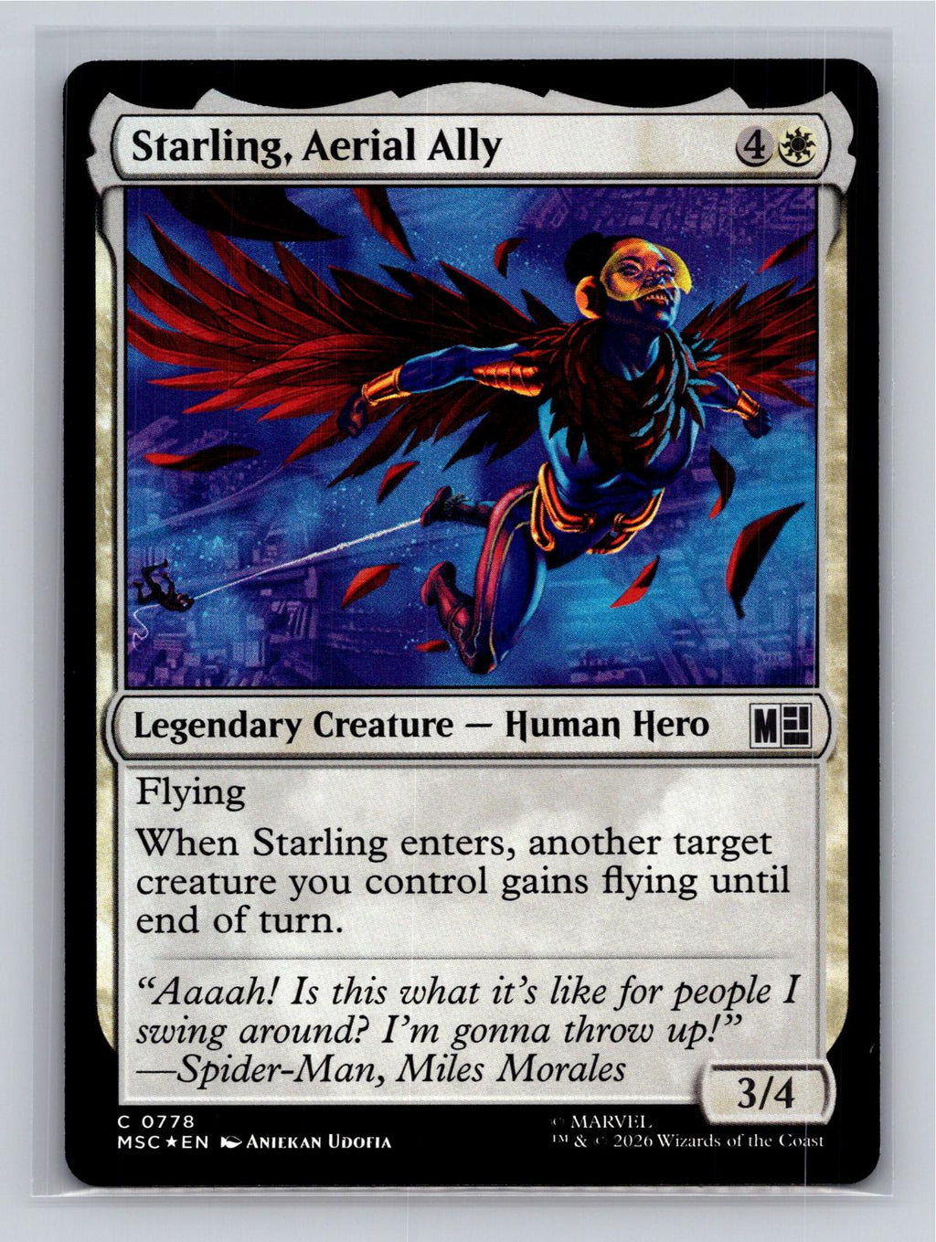 Starling, Aerial Ally Commander: Marvel Super Heroes MtG Foil NM