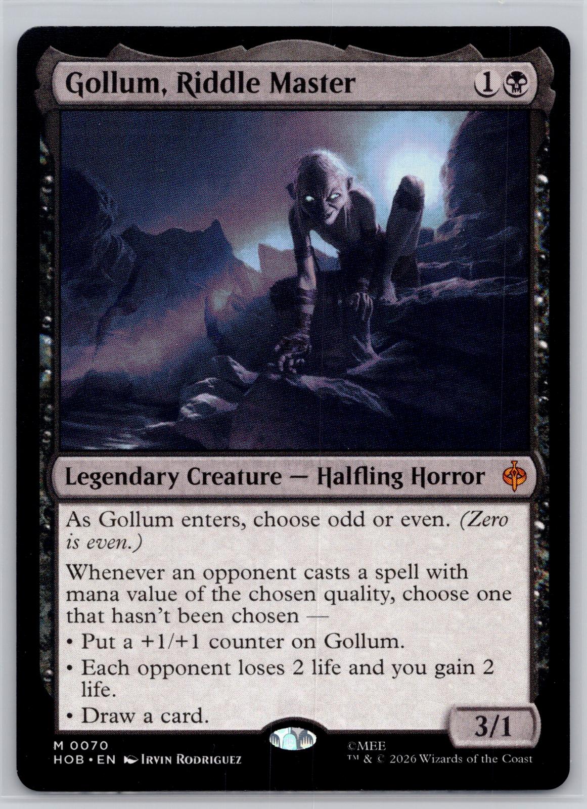 Gollum, Riddle Master The Hobbit Magic: The Gathering Near Mint