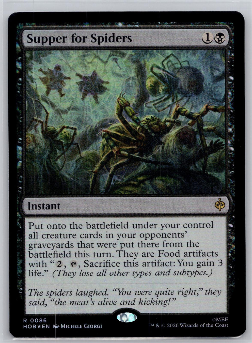 Supper for Spiders The Hobbit Magic: The Gathering Foil Near Mint