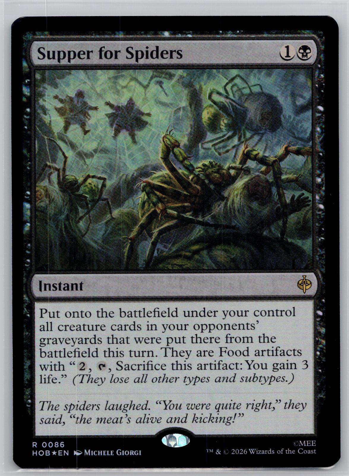 Supper for Spiders The Hobbit Magic: The Gathering Foil Near Mint