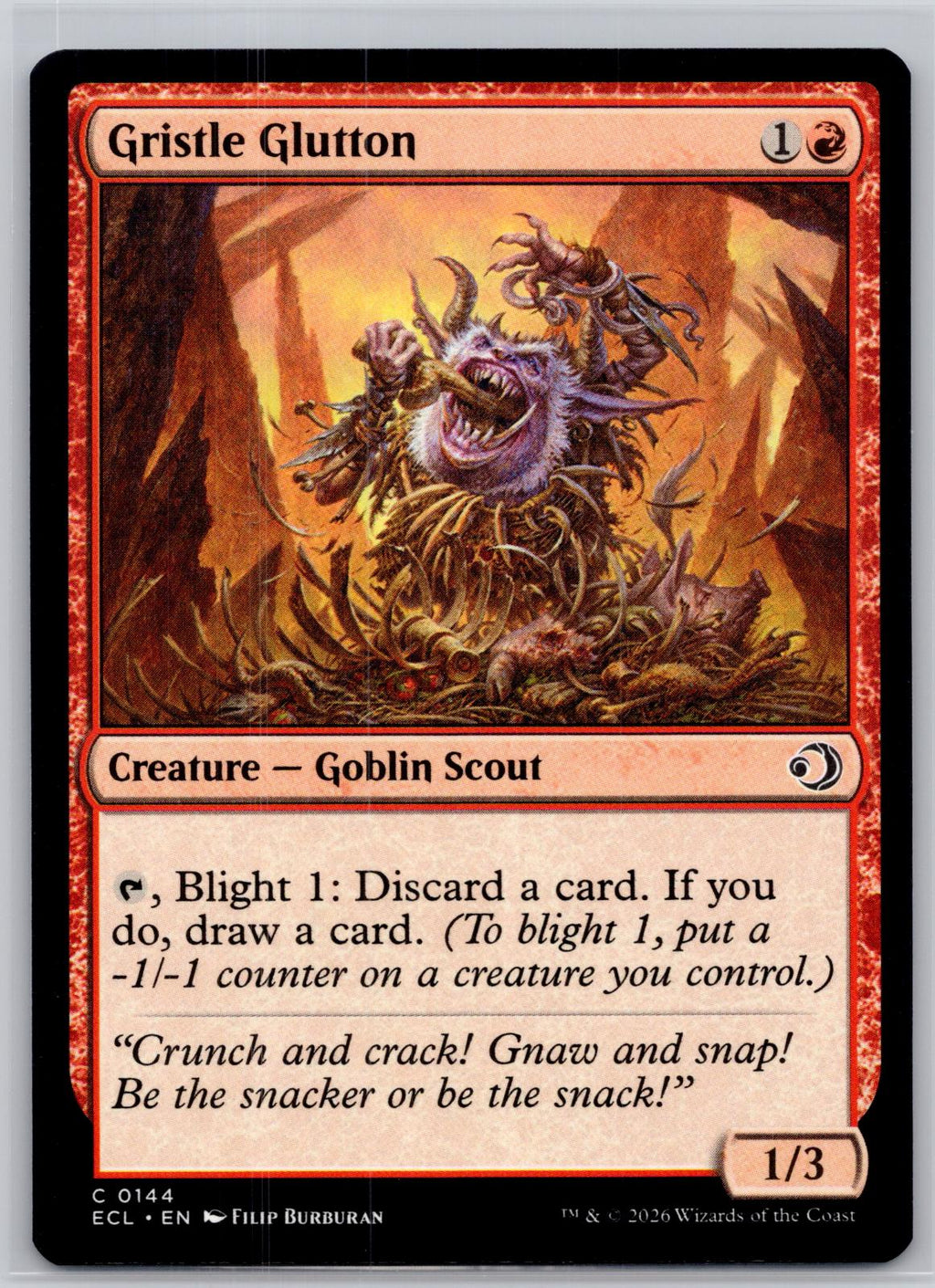 Gristle Glutton Lorwyn Eclipsed Magic: The Gathering Near Mint