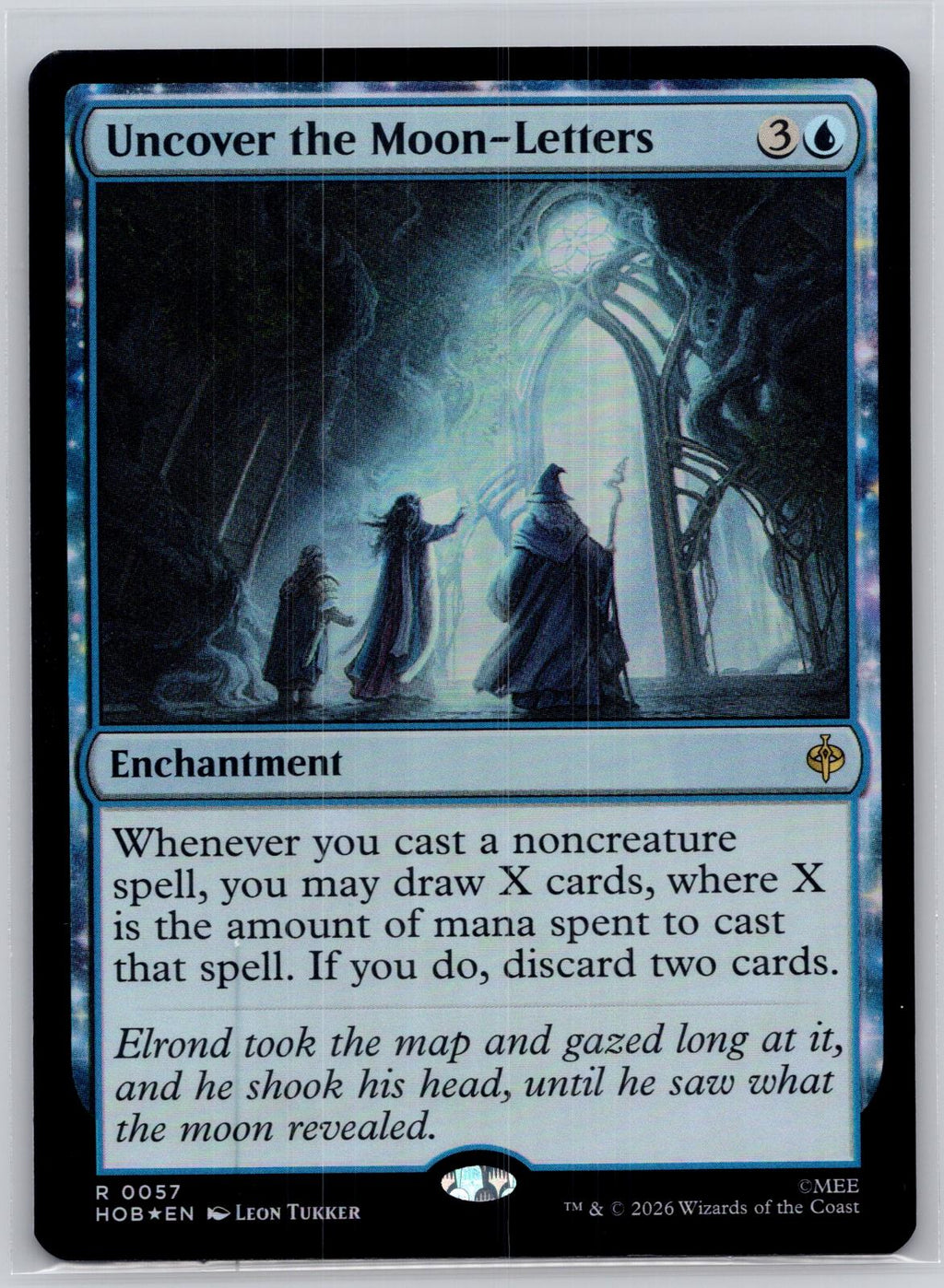 Uncover the Moon-Letters The Hobbit Magic: The Gathering Foil Near Mint