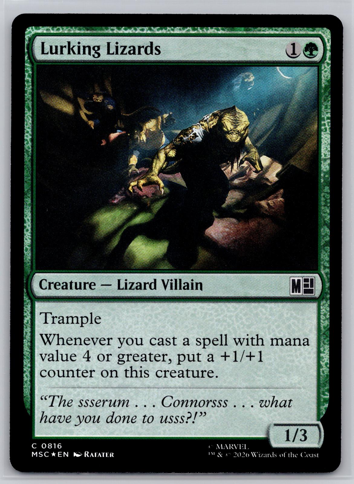 Lurking Lizards Commander: Marvel Super Heroes Magic: The Gathering Foil NM