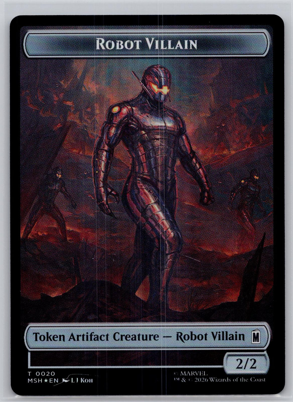 Hero // Robot Villain Double-Sided Token Holo Marvel Super Heroes M:TG Foil NM