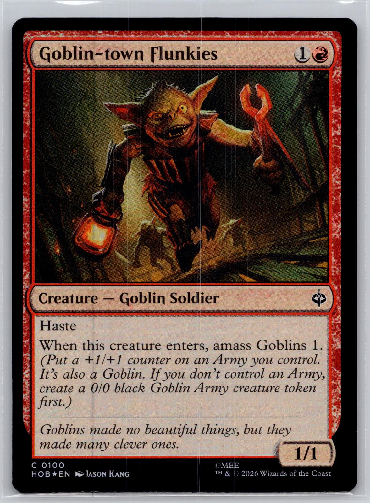 Goblin-town Flunkies The Hobbit Magic: The Gathering Foil Near Mint
