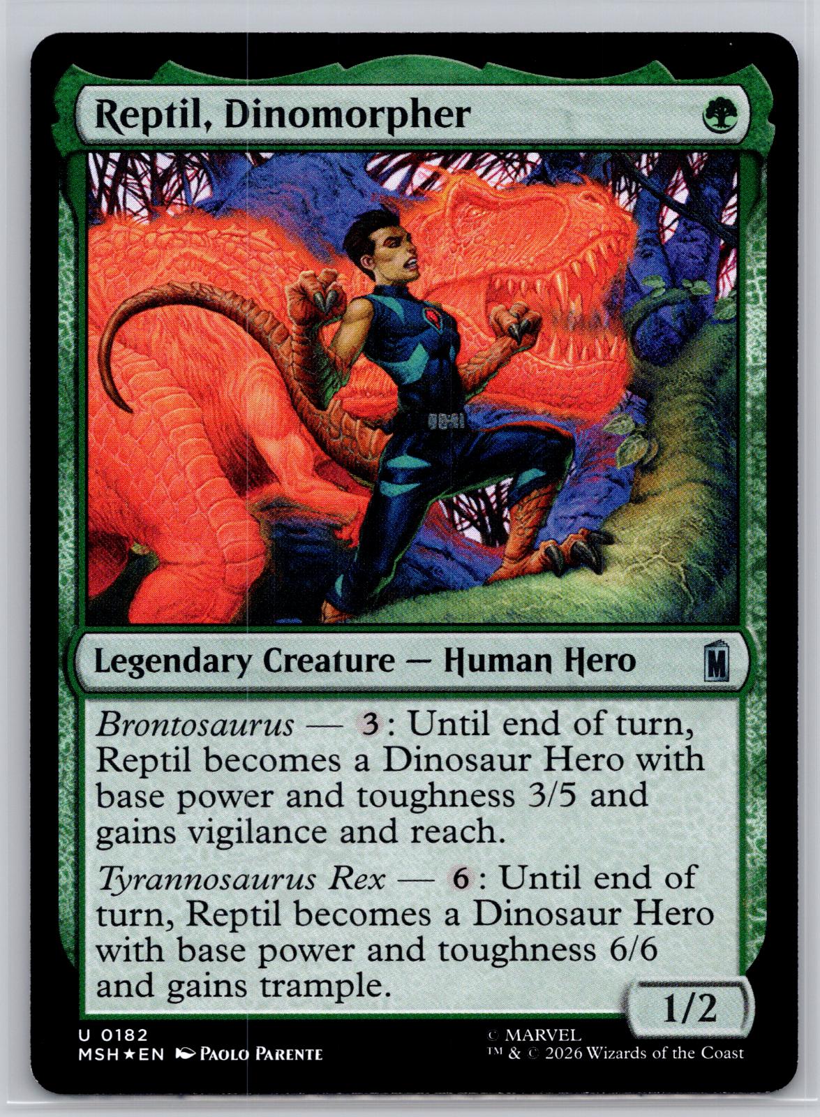 Reptil, Dinomorpher Marvel Super Heroes Magic: The Gathering Foil Near Mint