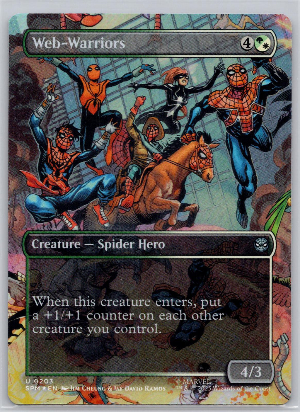 Web-Warriors (Borderless) Marvel's Spider-Man Magic: The Gathering Foil NM