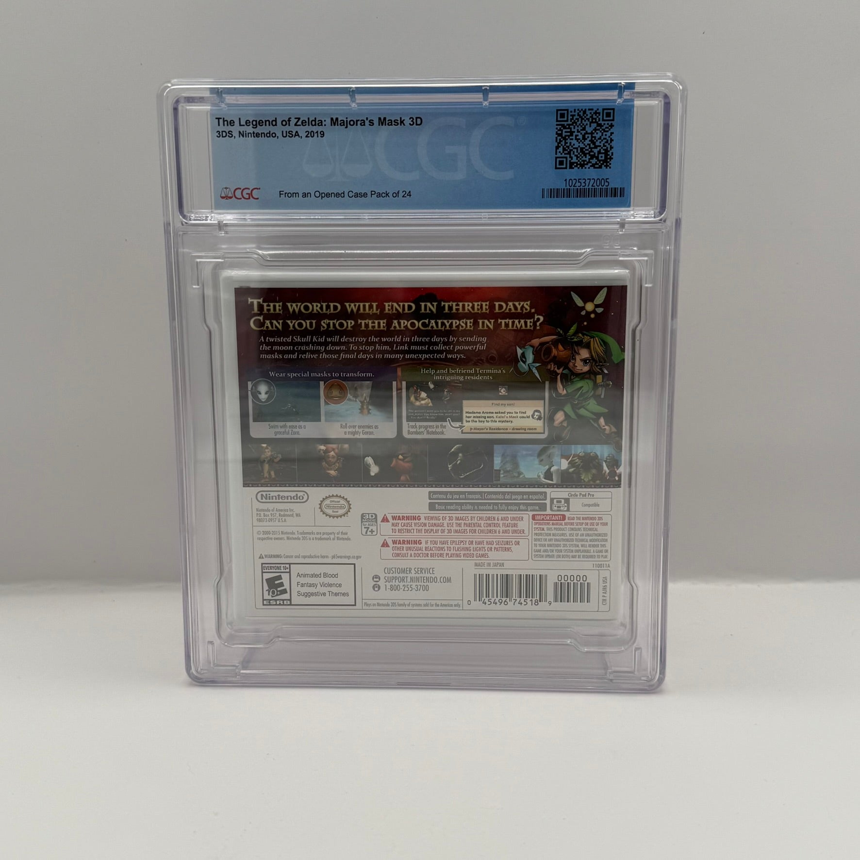 Legend of Zelda: Majora's Mask 3D (3DS) CGC 9.9 A++ Sealed