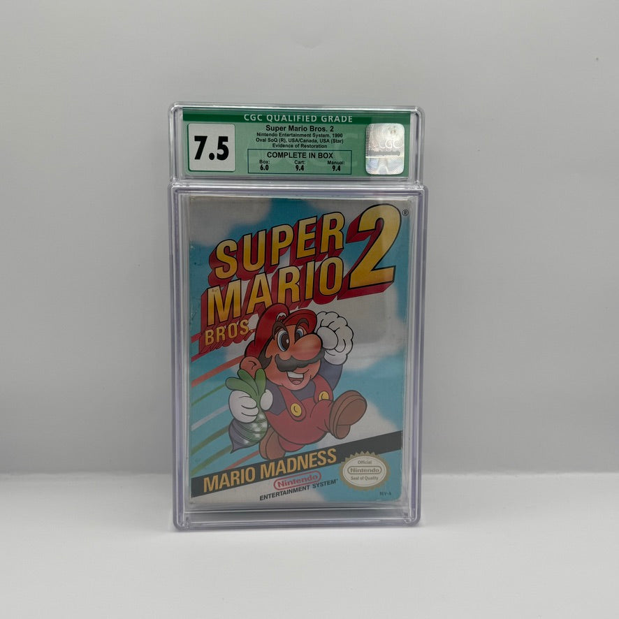 Super Mario Bros. 2 (NES) CGC 7.5 CIB