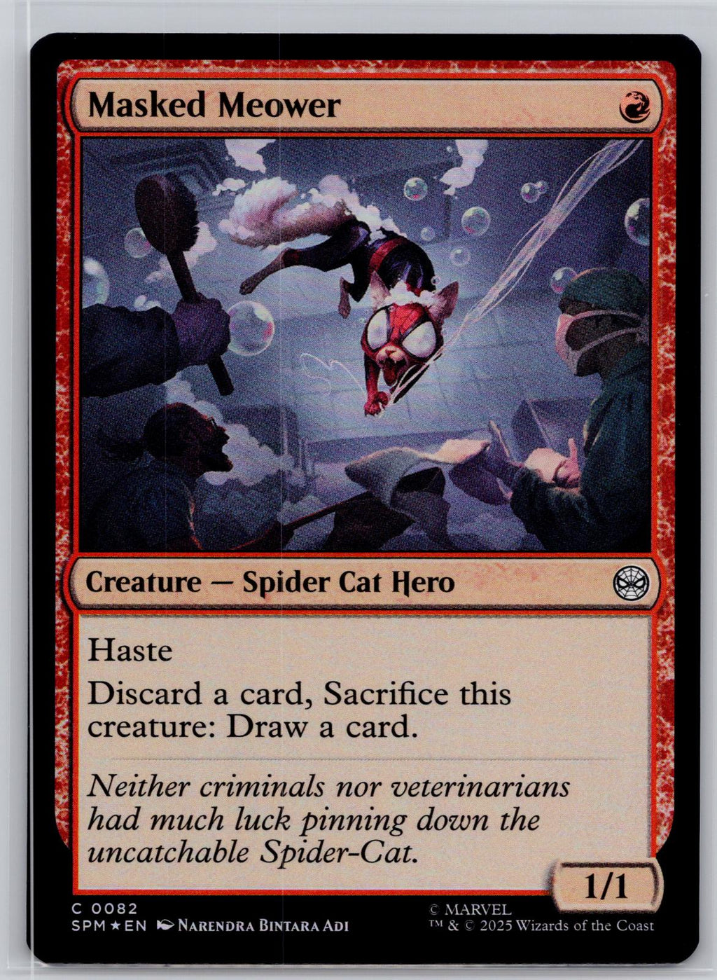 Masked Meower Marvel's Spider-Man Magic: The Gathering Foil Near Mint