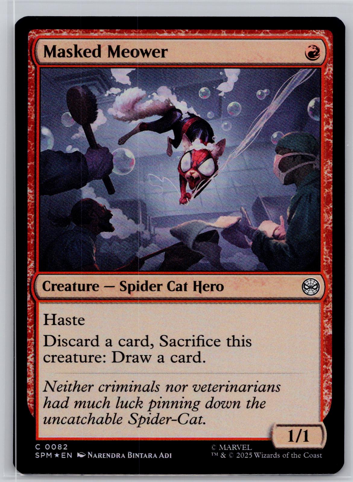 Masked Meower Marvel's Spider-Man Magic: The Gathering Foil Near Mint