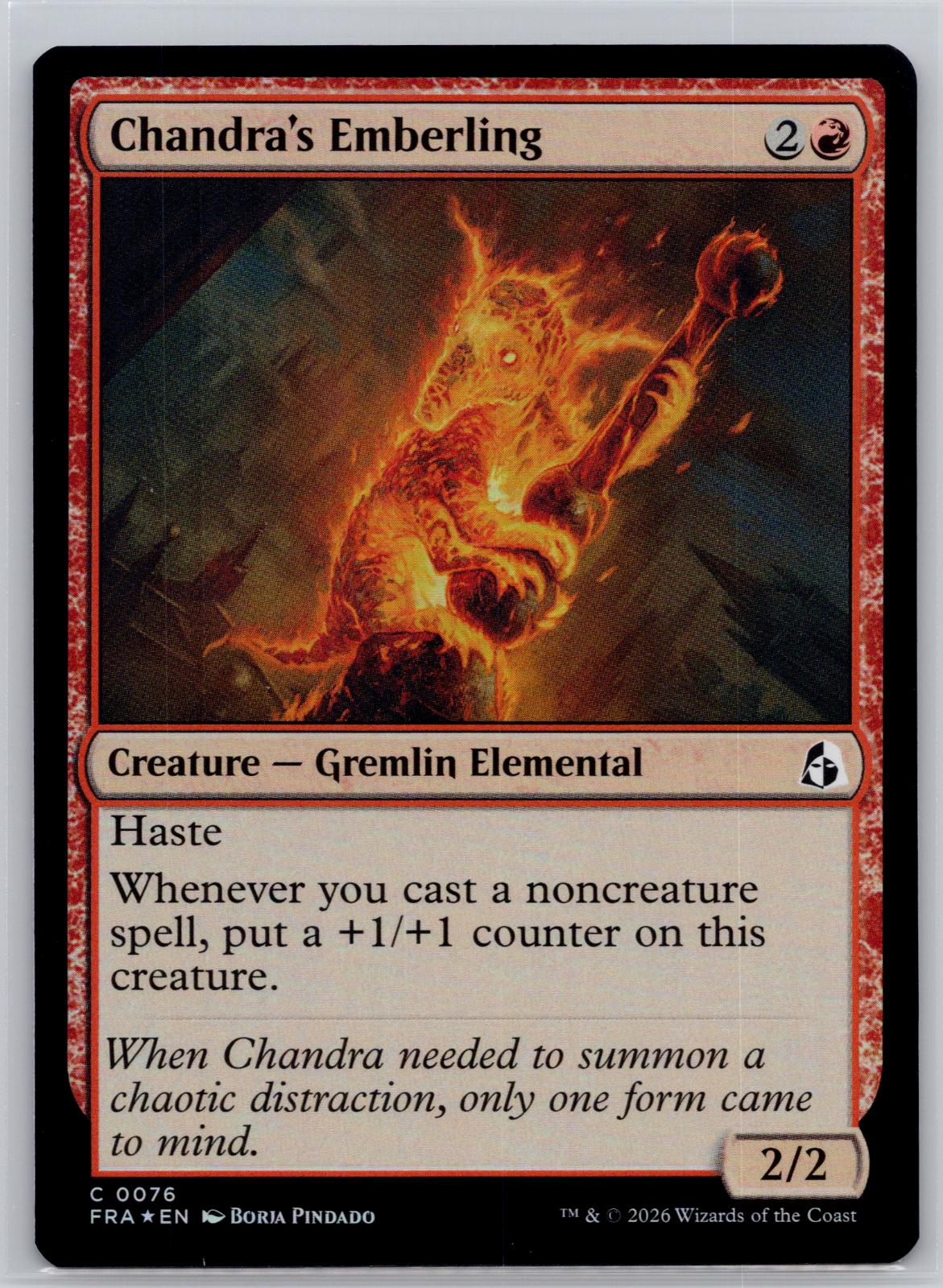 Chandra's Emberling Reality Fracture Magic: The Gathering Foil Near Mint