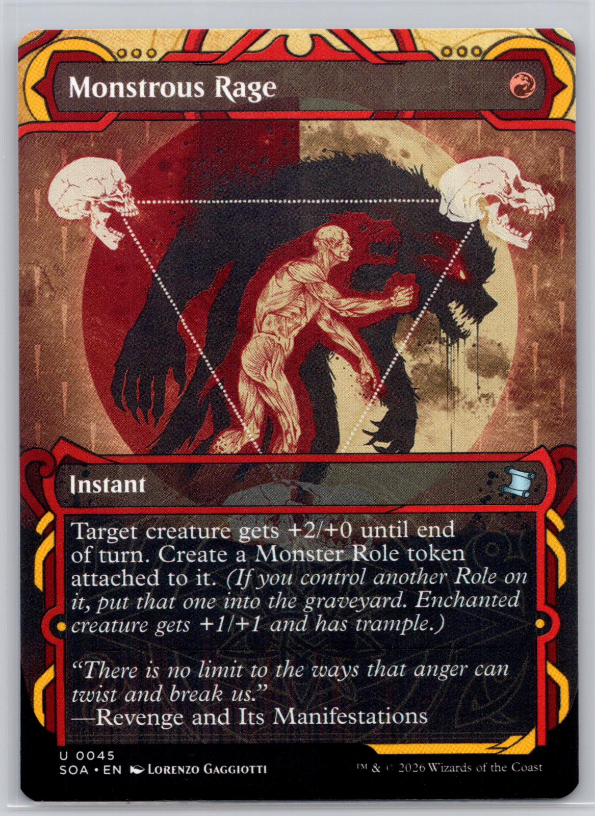 Monstrous Rage Secrets of Strixhaven: Mystical Archive Magic: The Gathering NM