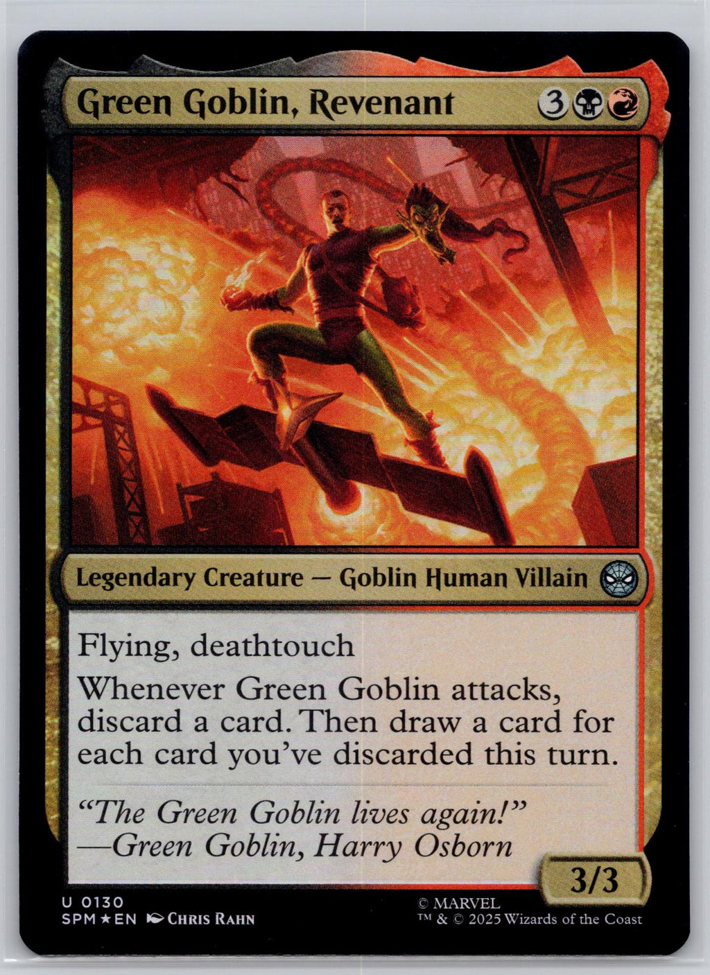 Green Goblin, Revenant Marvel's Spider-Man Magic: The Gathering Foil Near Mint