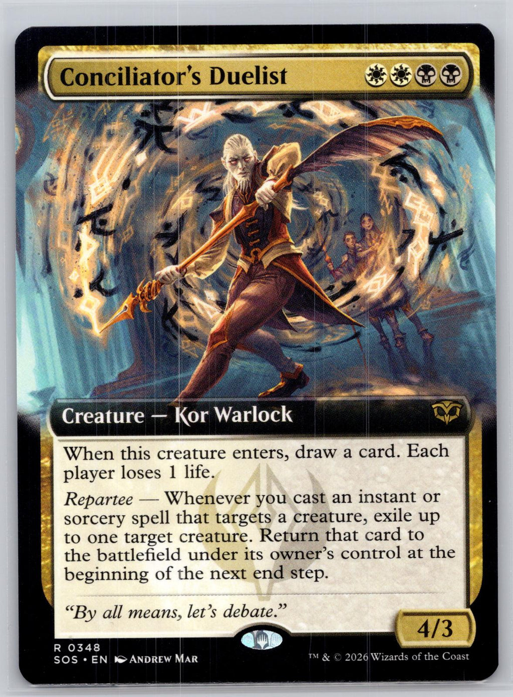 Conciliator's Duelist (Extended Art) Secrets of Strixhaven M:TG NM