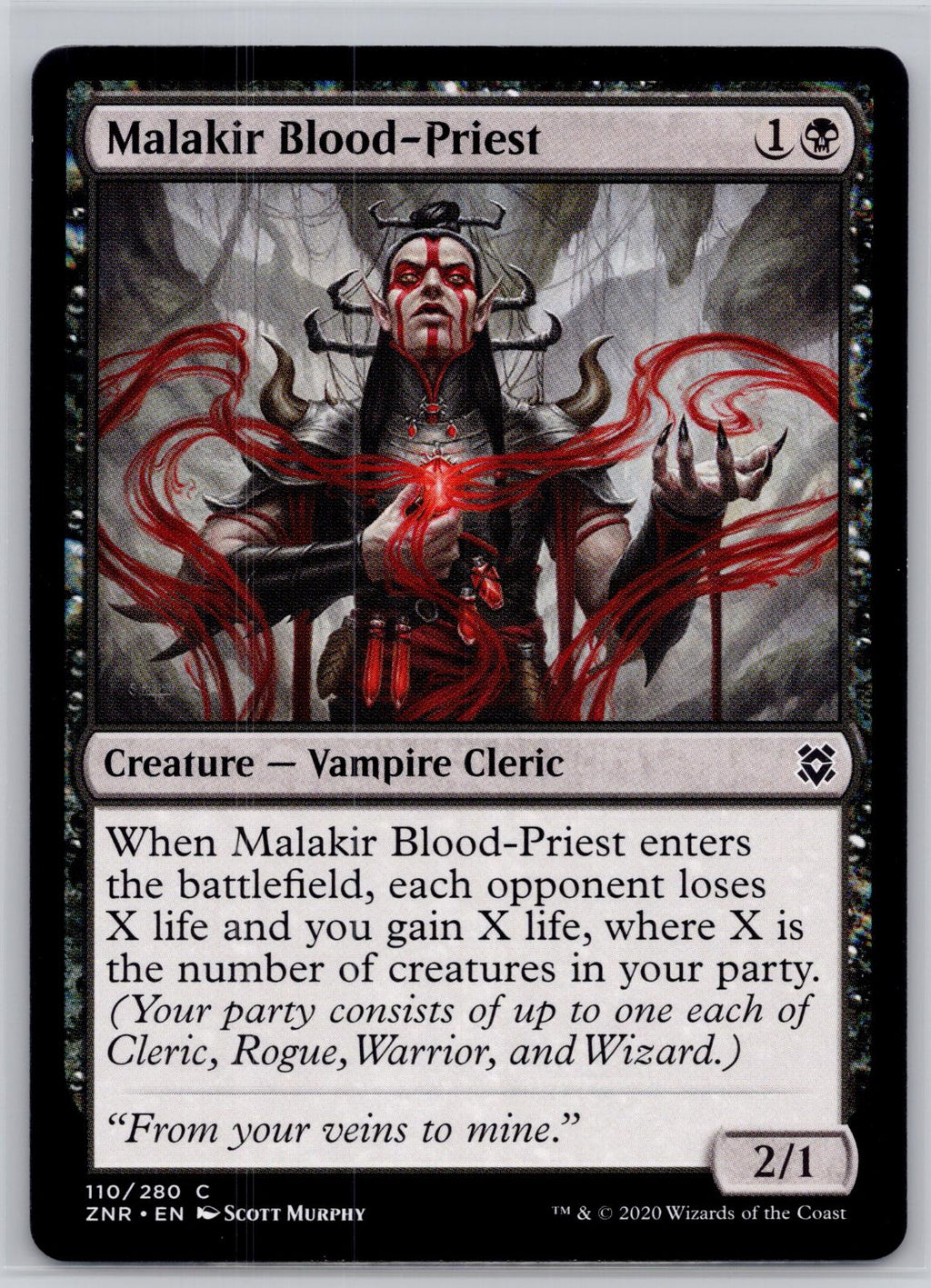 Malakir Blood-Priest Zendikar Rising Magic: The Gathering Near Mint