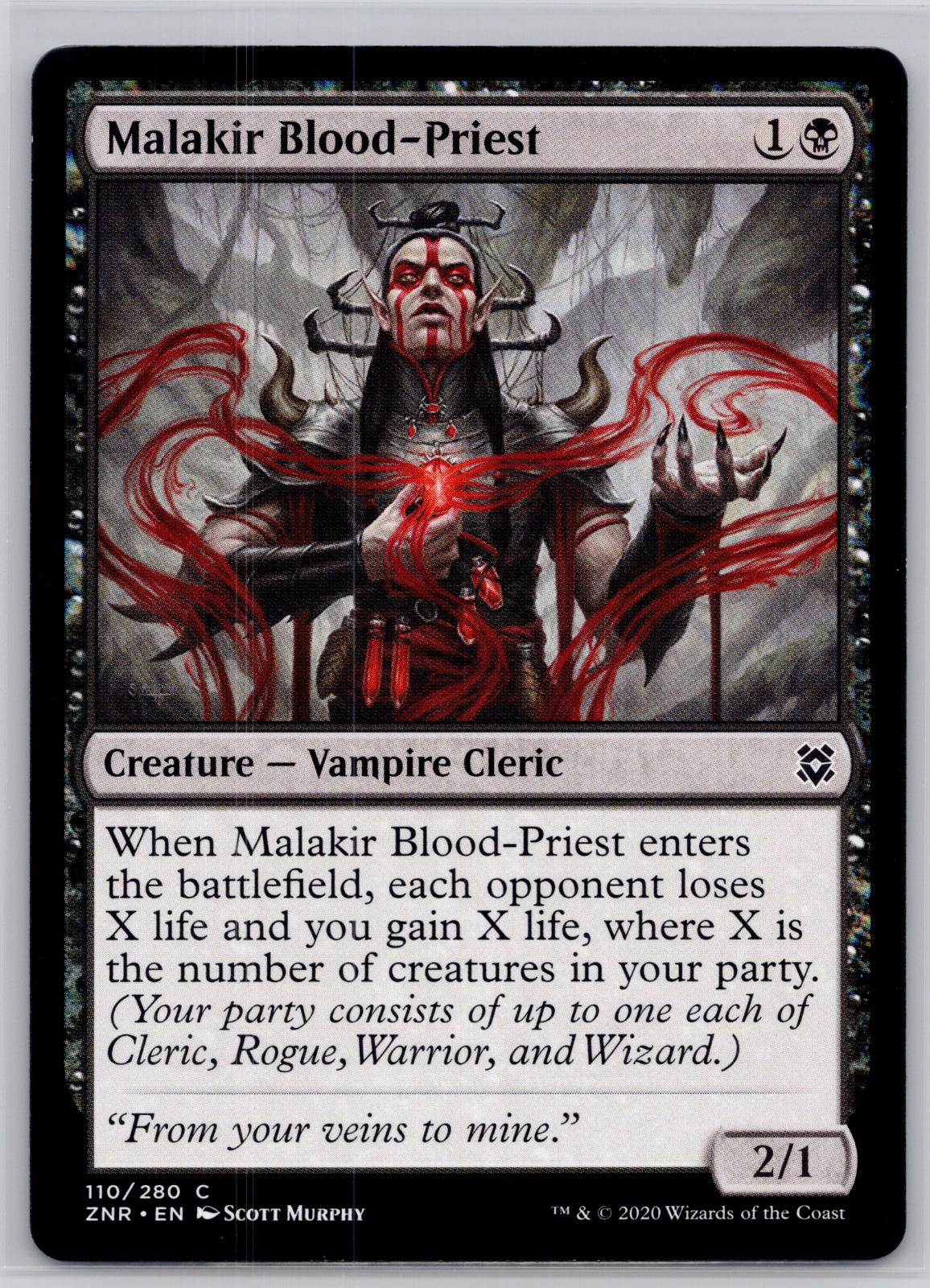 Malakir Blood-Priest Zendikar Rising Magic: The Gathering Near Mint
