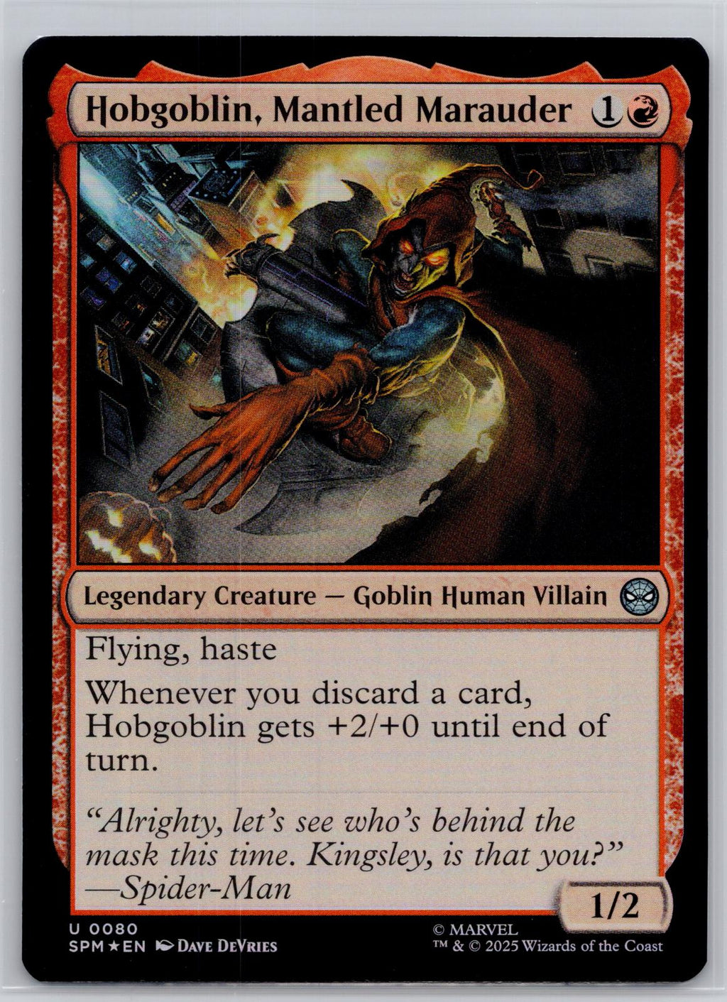 Hobgoblin, Mantled Marauder Marvel's Spider-Man Magic: The Gathering Foil NM
