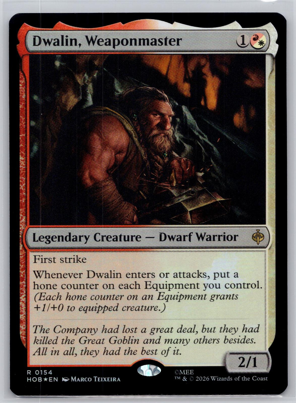 Dwalin, Weaponmaster The Hobbit Magic: The Gathering Foil Near Mint