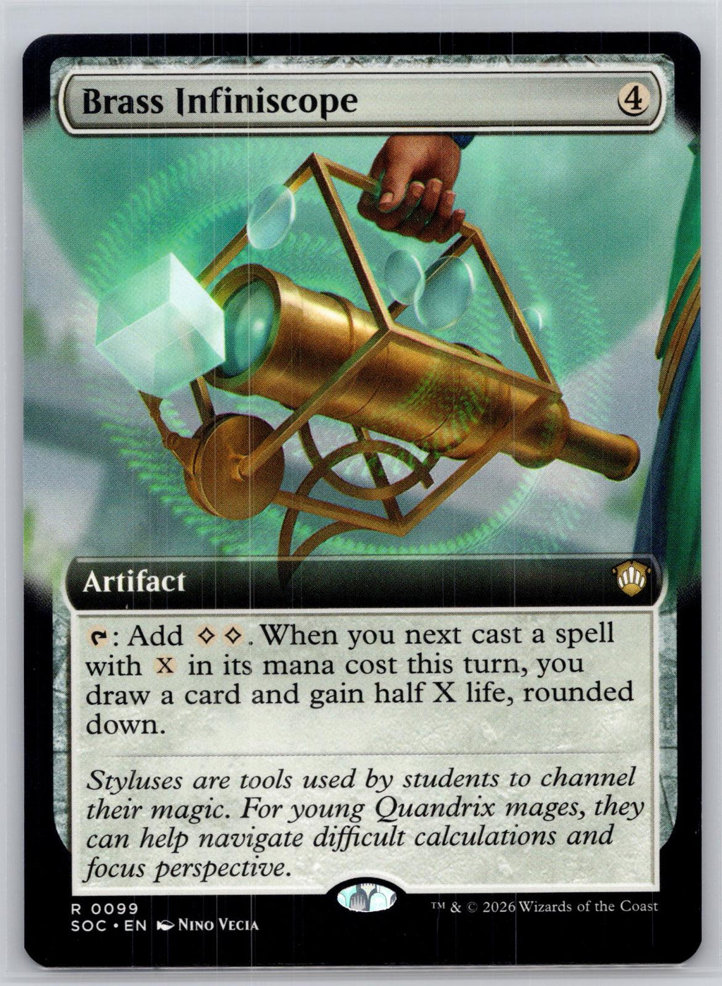 Brass Infiniscope (Extended Art) Commander: Secrets of Strixhaven M:TG NM