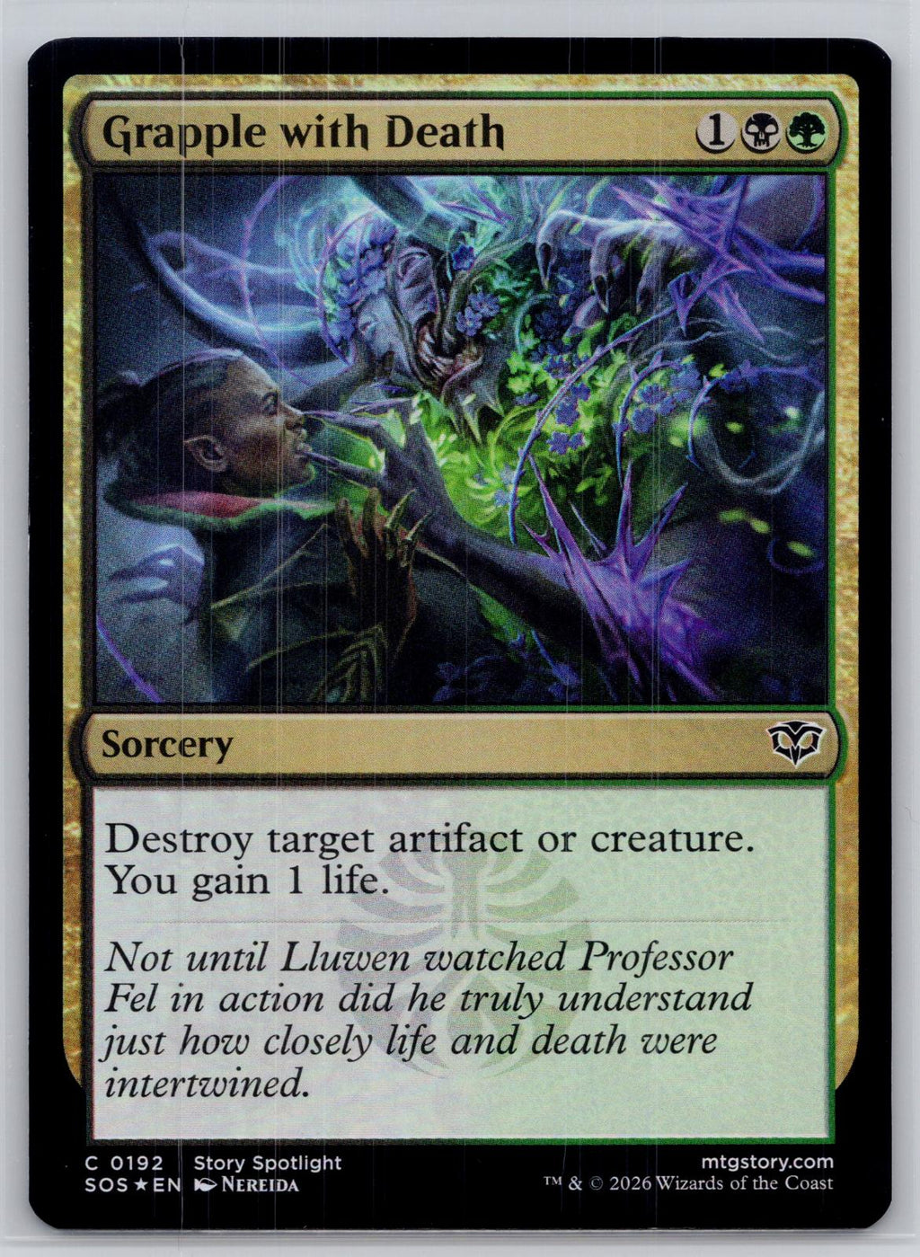 Grapple with Death Secrets of Strixhaven Magic: The Gathering Foil Near Mint