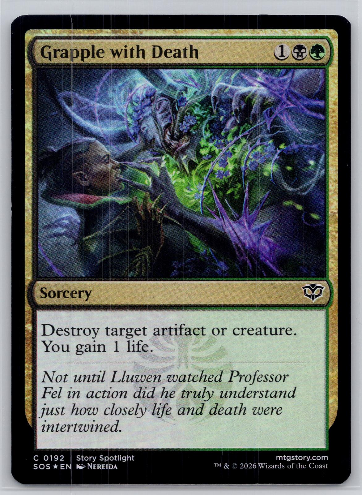 Grapple with Death Secrets of Strixhaven Magic: The Gathering Foil Near Mint