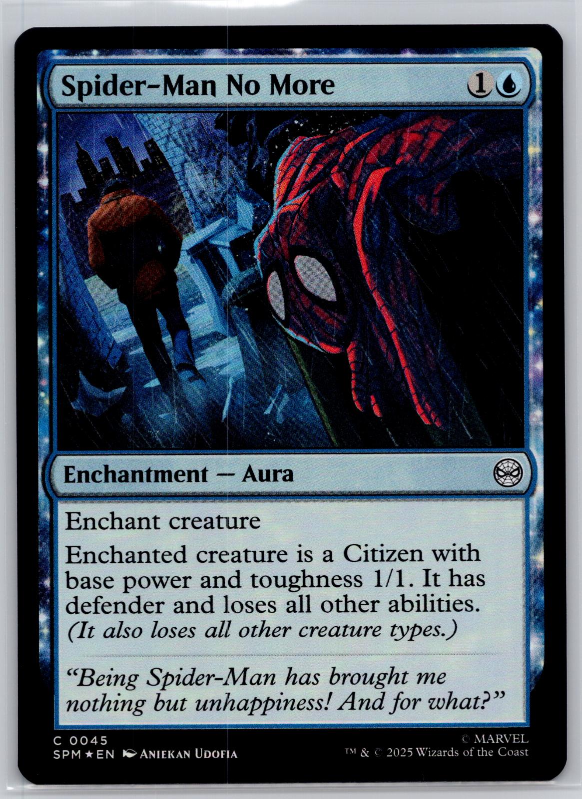 Spider-Man No More Marvel's Spider-Man Magic: The Gathering Foil Near Mint