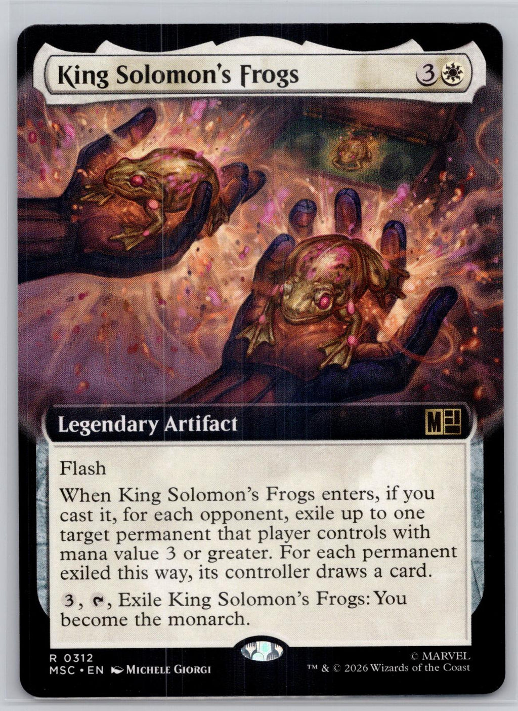 King Solomon's Frogs (Extended Art) Commander: Marvel Super Heroes M:TG NM