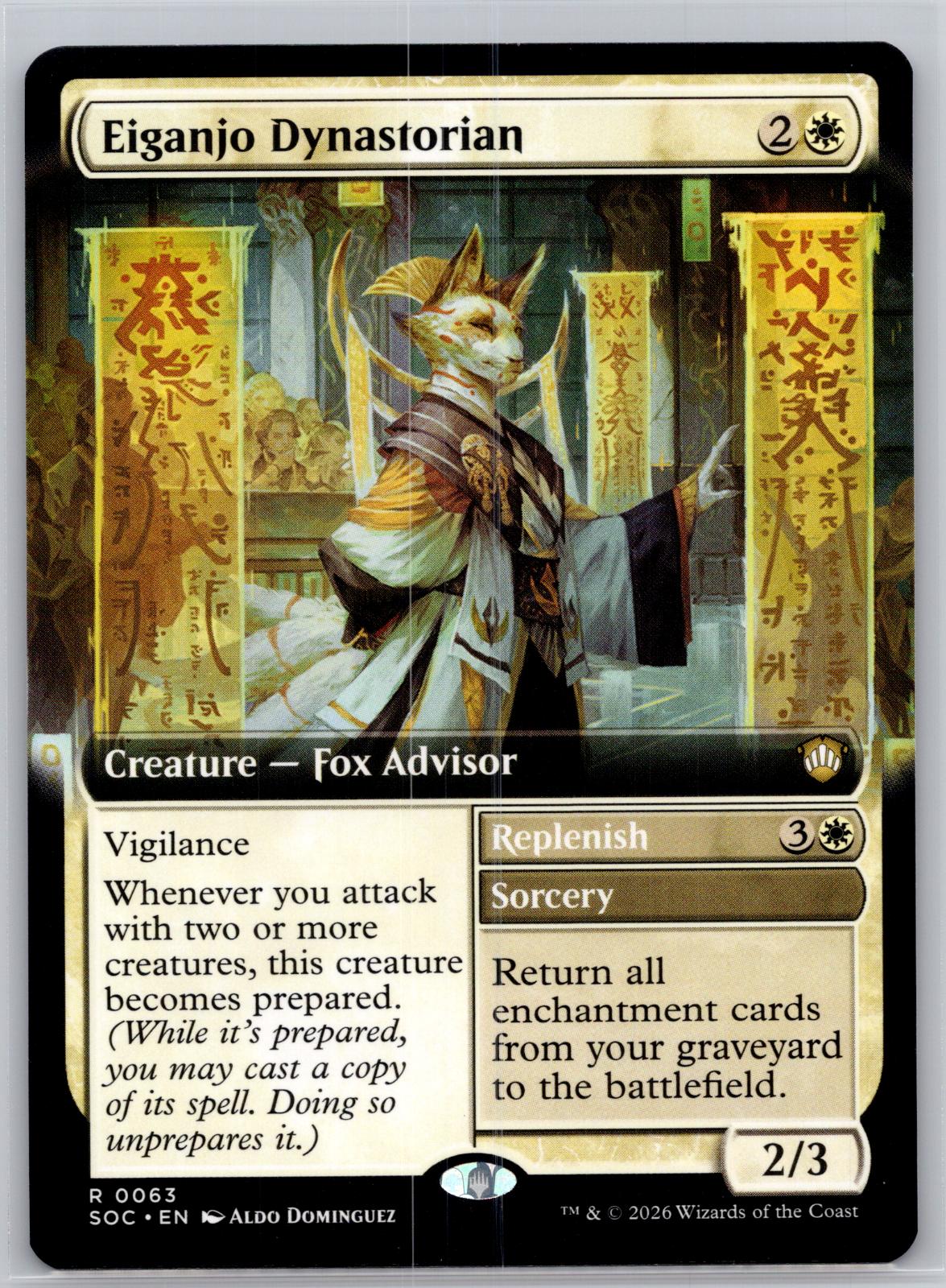Eiganjo Dynastorian (Extended Art) Commander: Secrets of Strixhaven M:TG NM